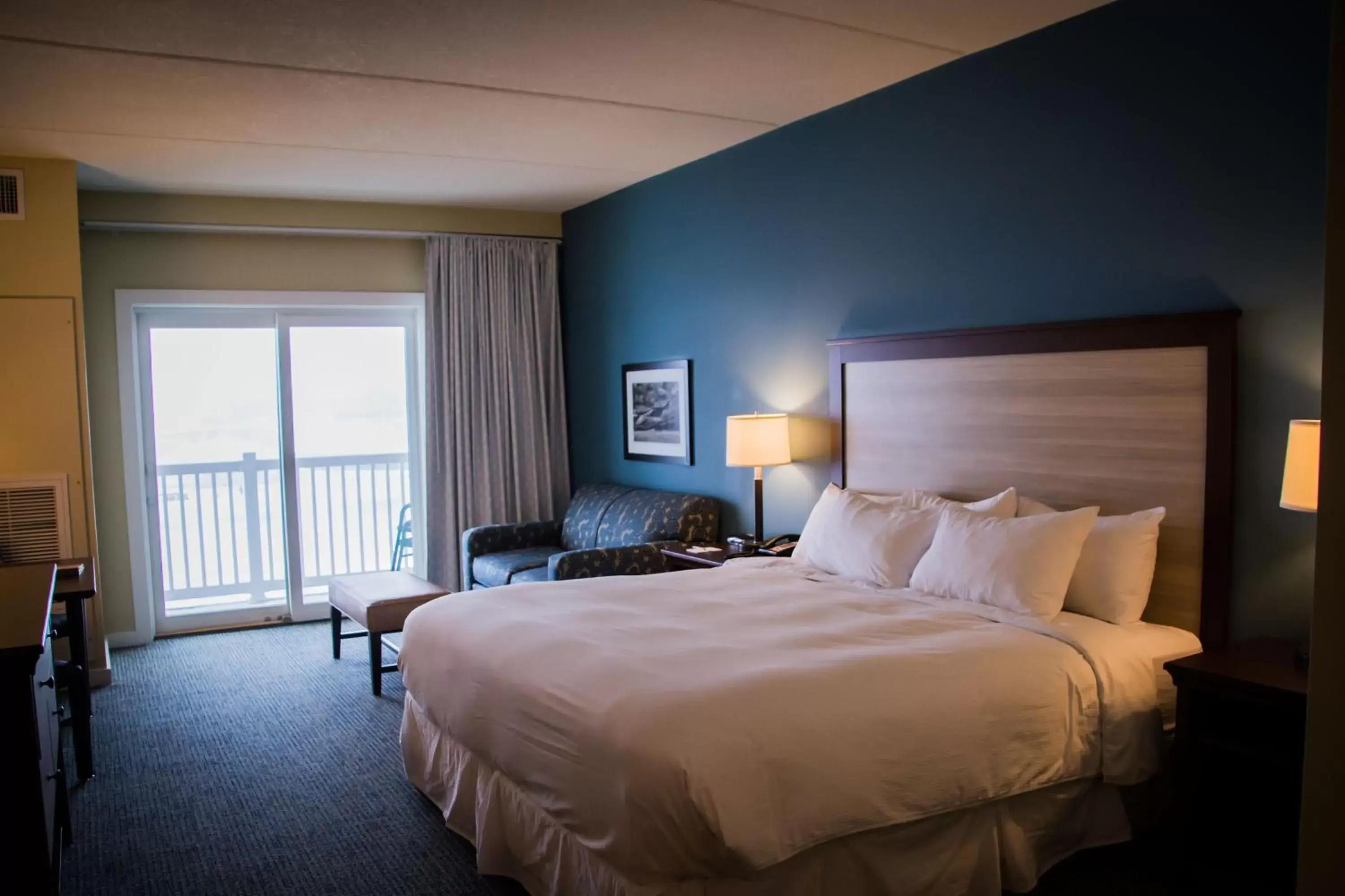 Bed in The Inn at Harbor Shores