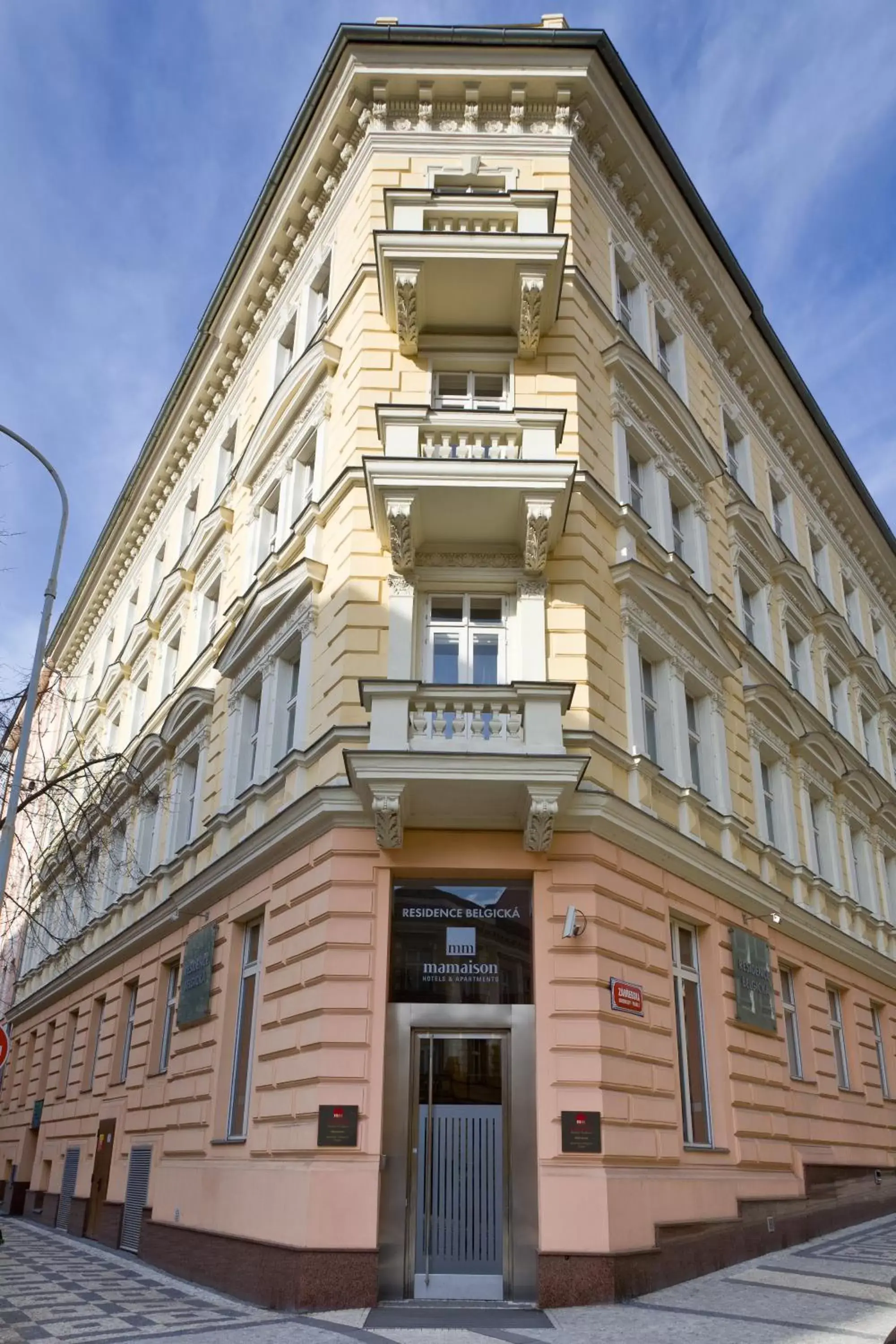 Facade/entrance in Mamaison Residence Belgická Prague Facade/entrance in Mamaison Residence Belgická Prague