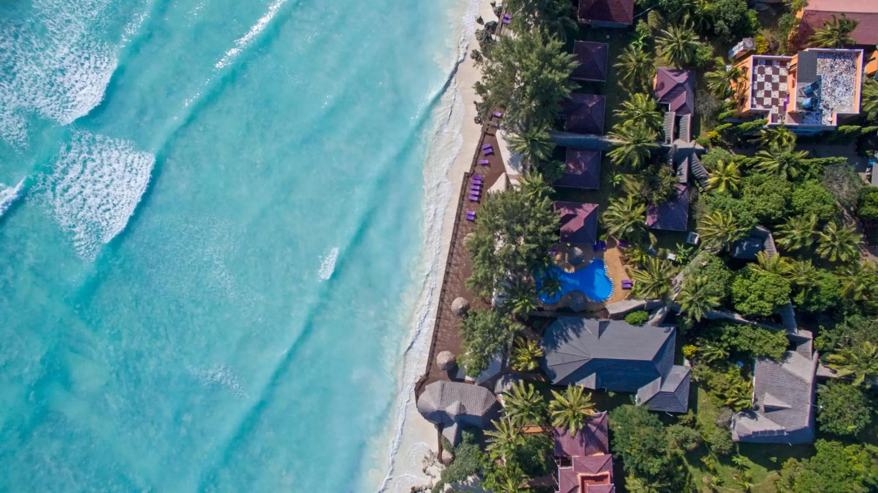 Bird's eye view, Bird's-eye View in Mnarani Beach Cottages