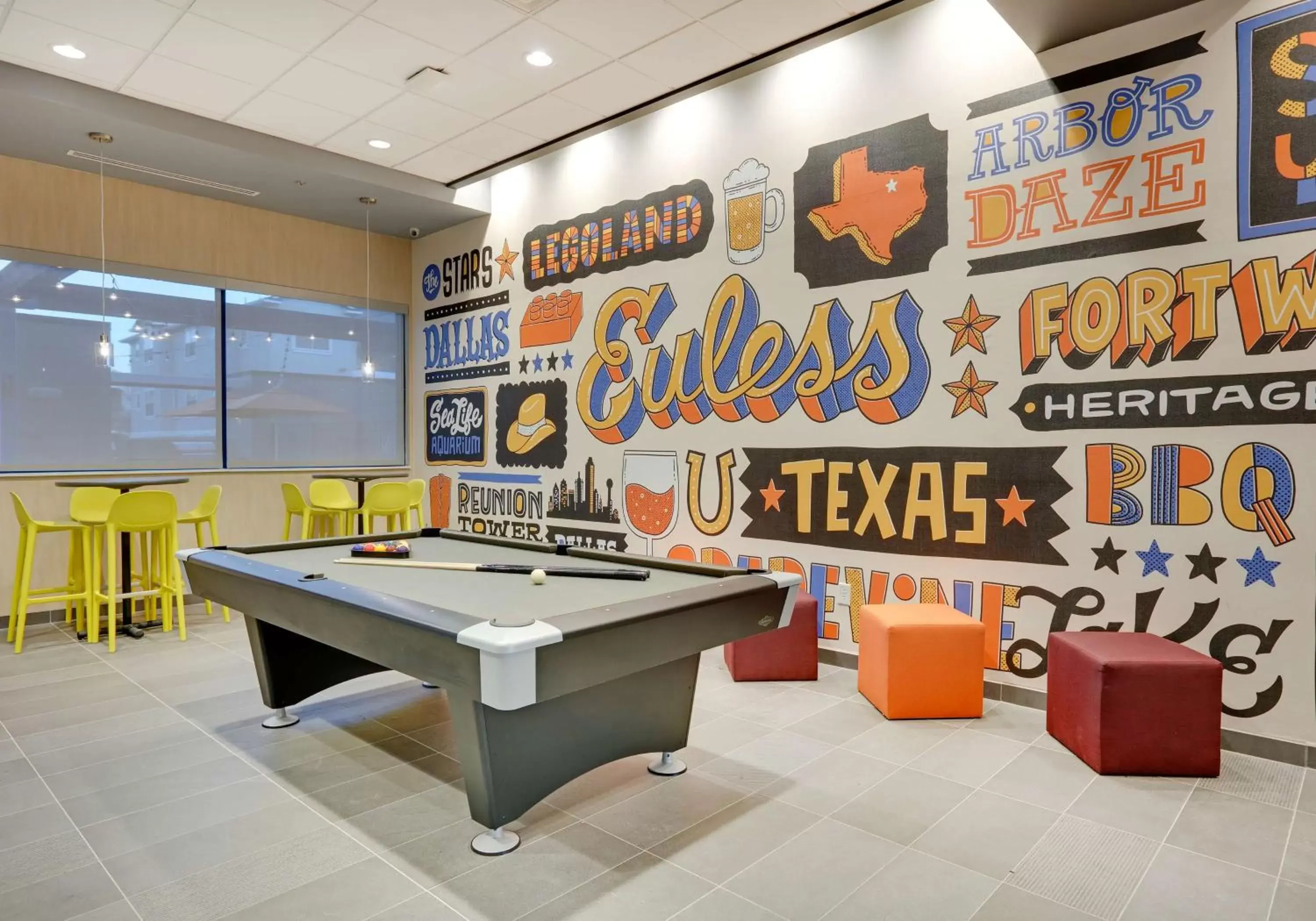 Lobby or reception, Billiards in Home2 Suites By Hilton Euless Dfw West, Tx