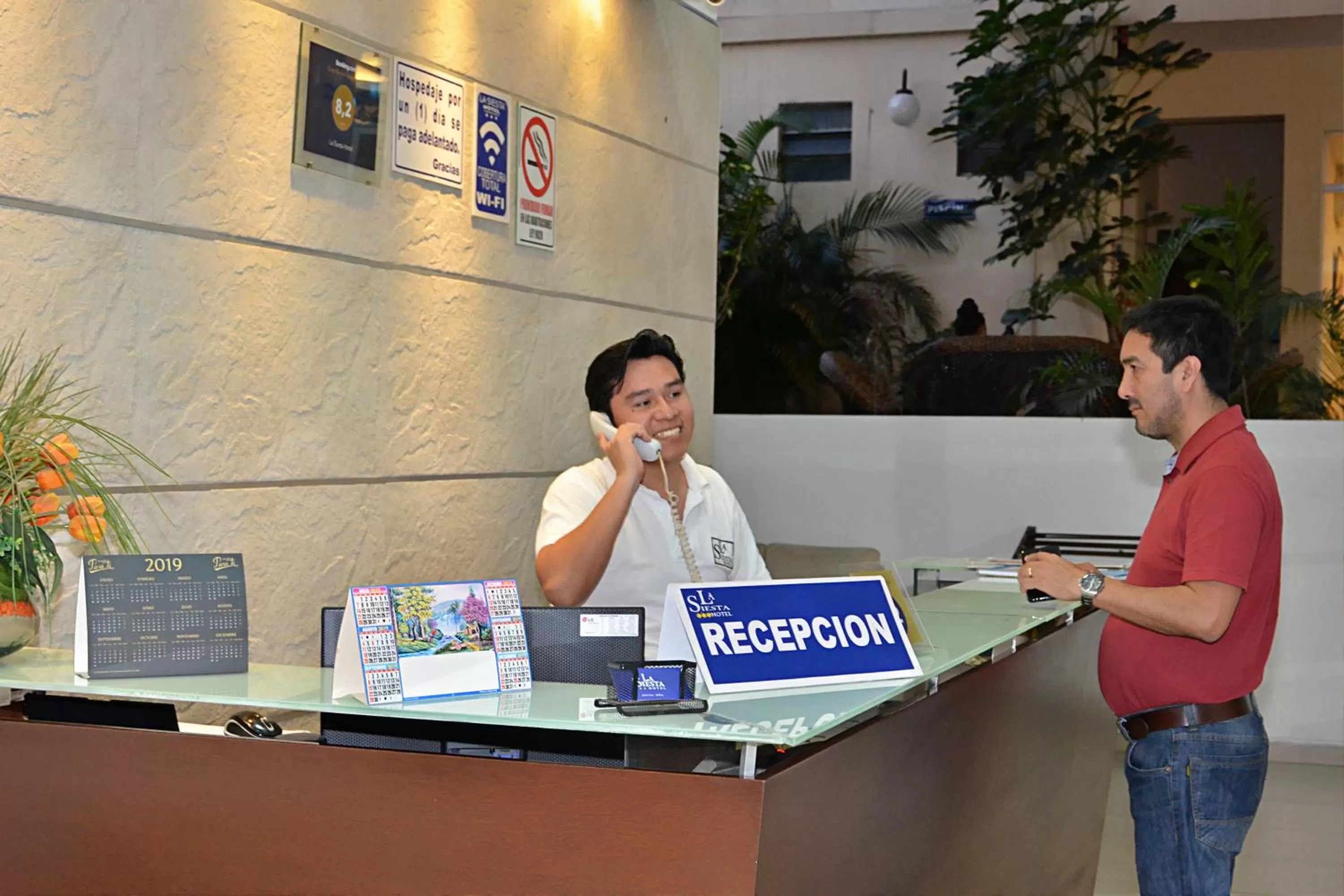 Lobby or reception in La Siesta Hotel