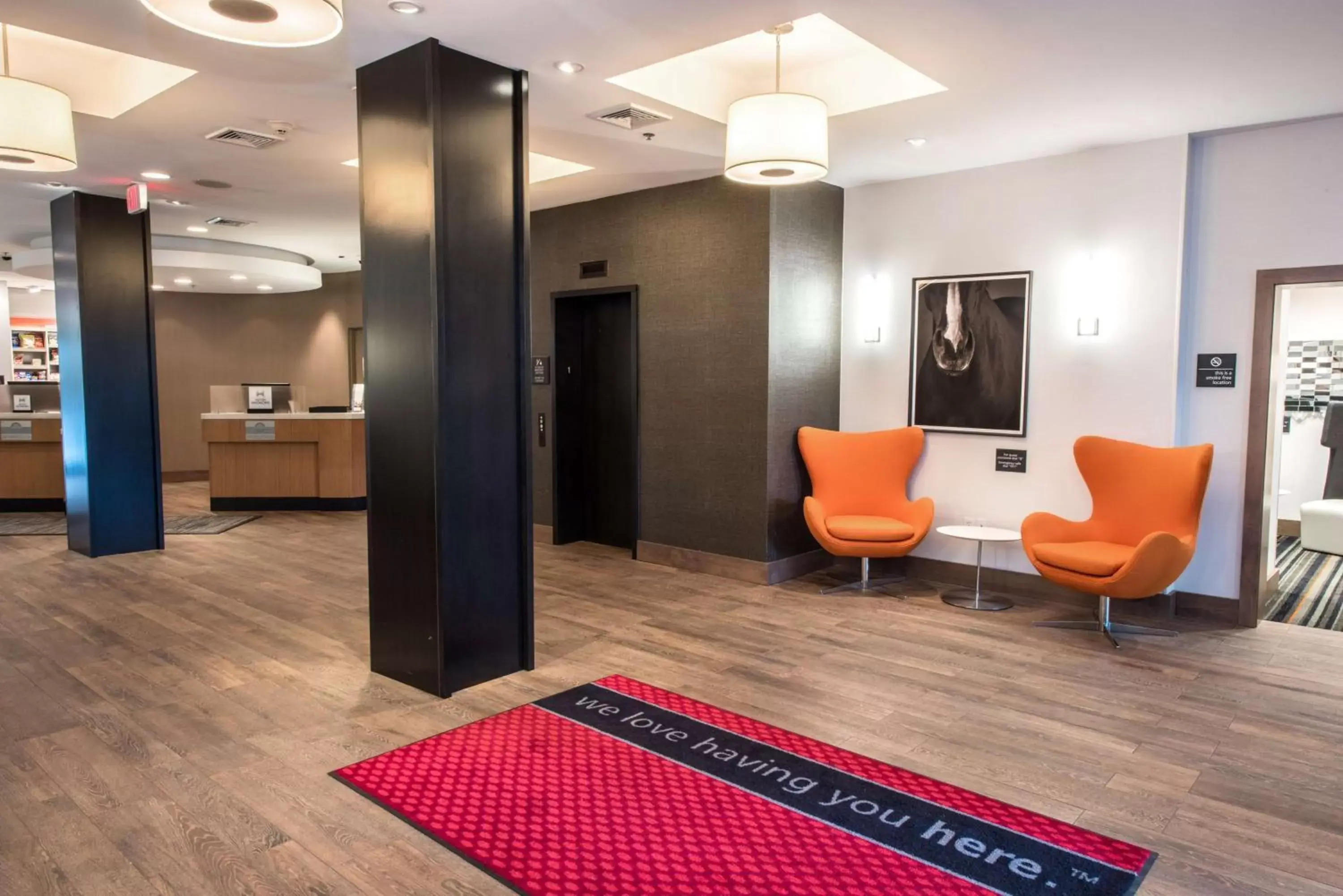 Lobby or reception in Hampton Inn Albany-Western Ave/University Area, NY Lobby or reception in Hampton Inn Albany-Western Ave/University Area, NY