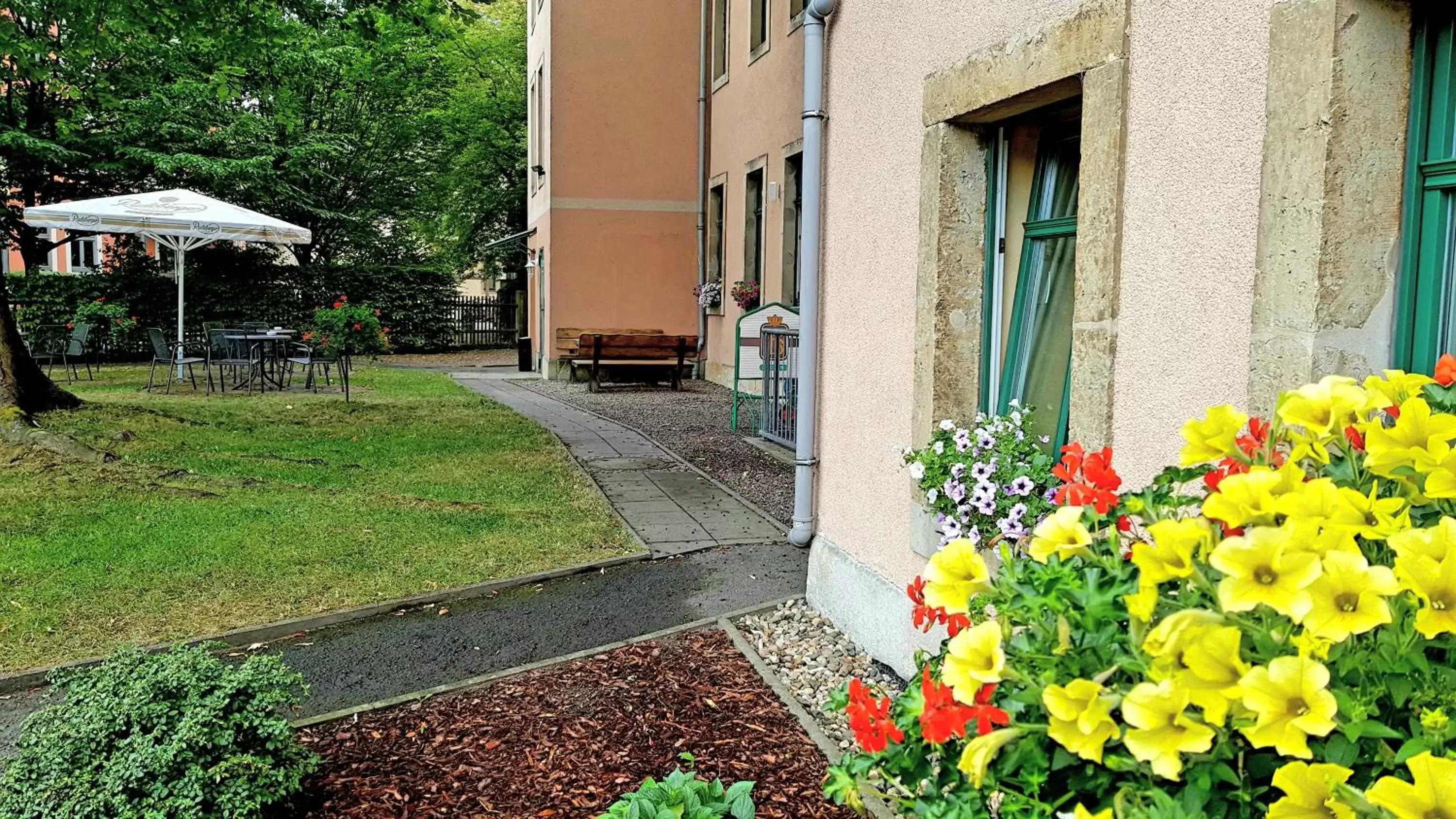 Property building, Garden in Hotel Amadeus