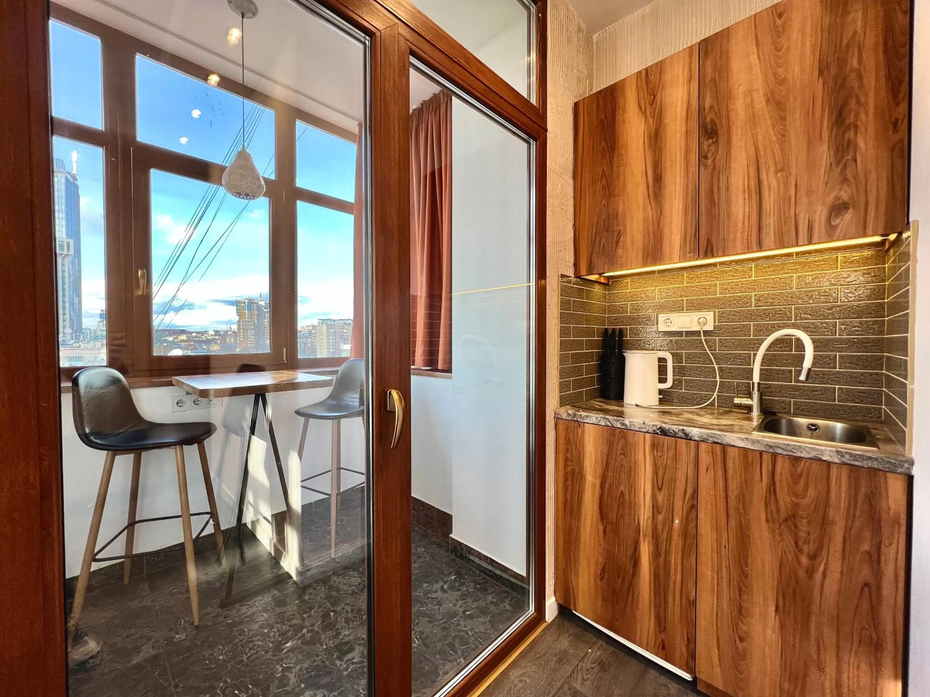 Balcony/Terrace in Kyiv Panorama Apartments near Gulliver