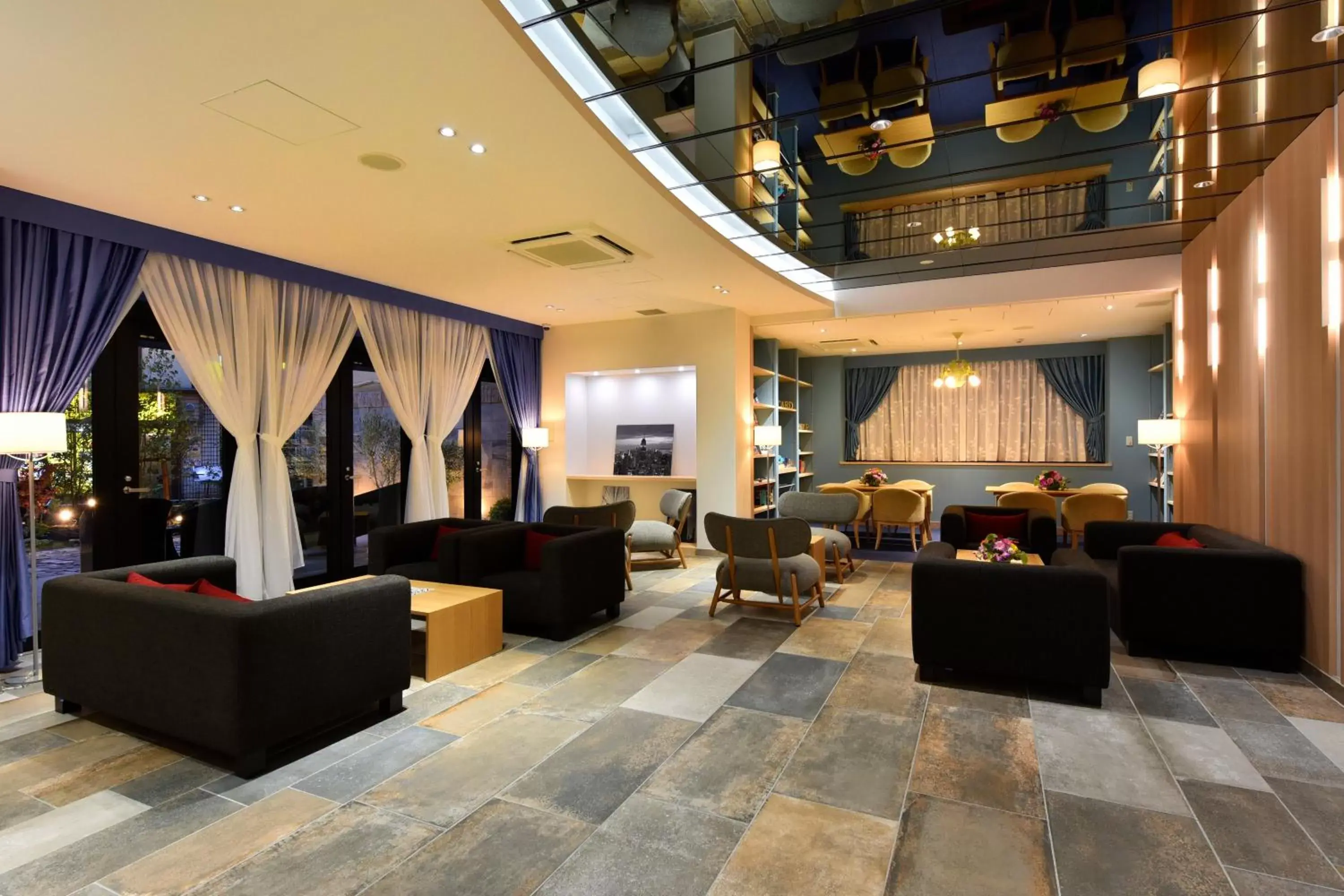 Communal lounge/ TV room, Lobby/Reception in Hotel Sobial Osaka Dome