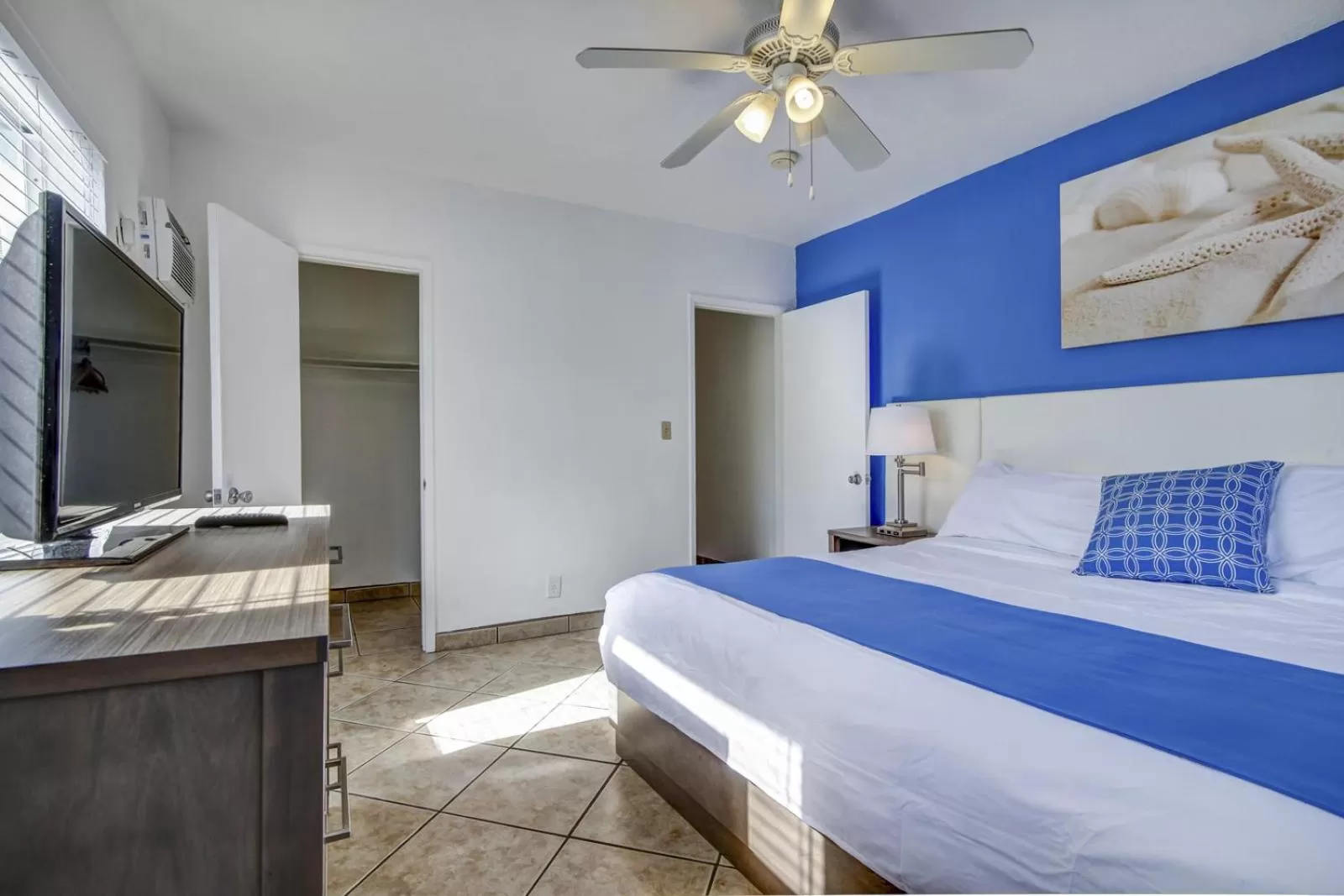 Bed in Blue Strawberry by the Sea