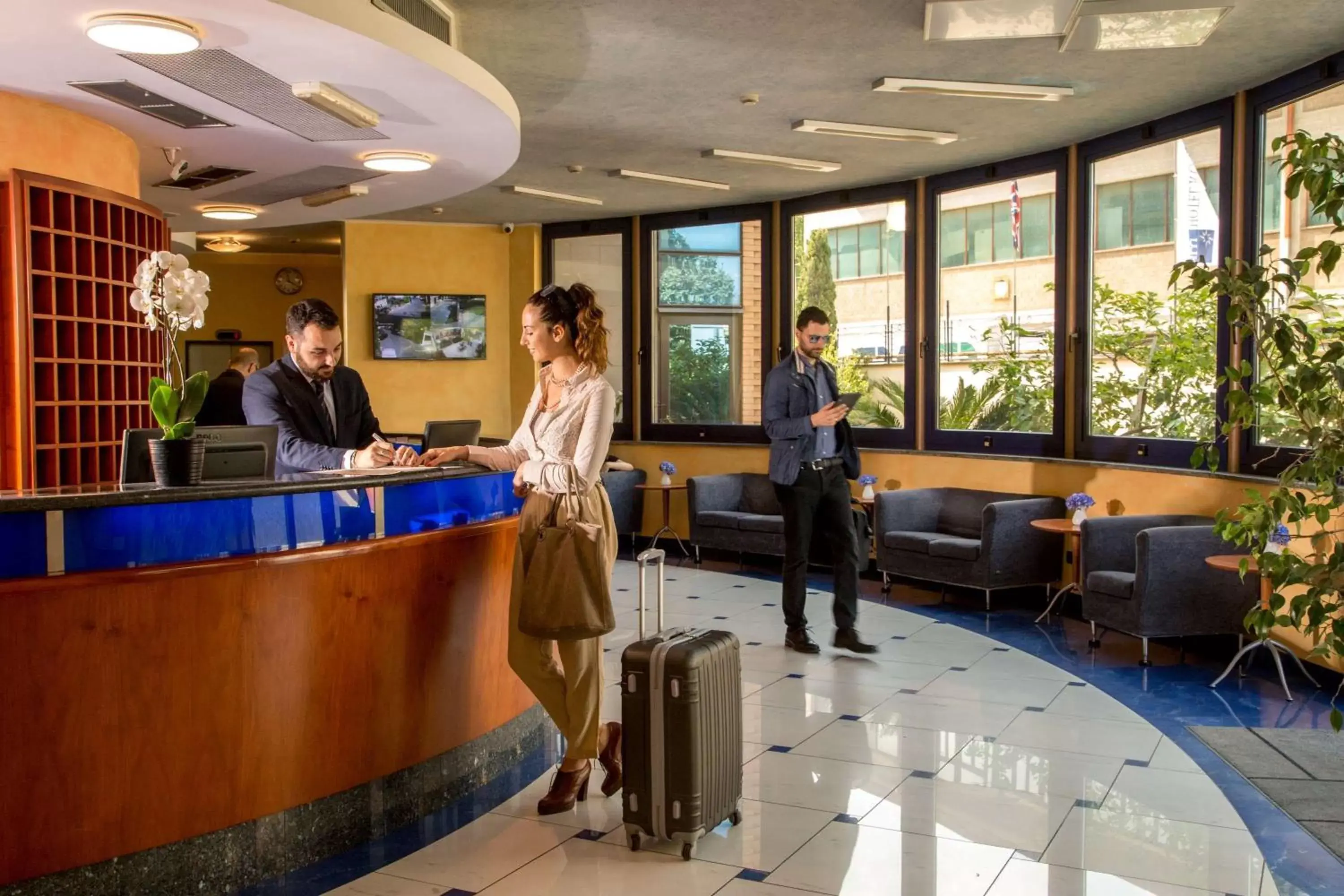 Lobby or reception in Best Western Blu Hotel Roma