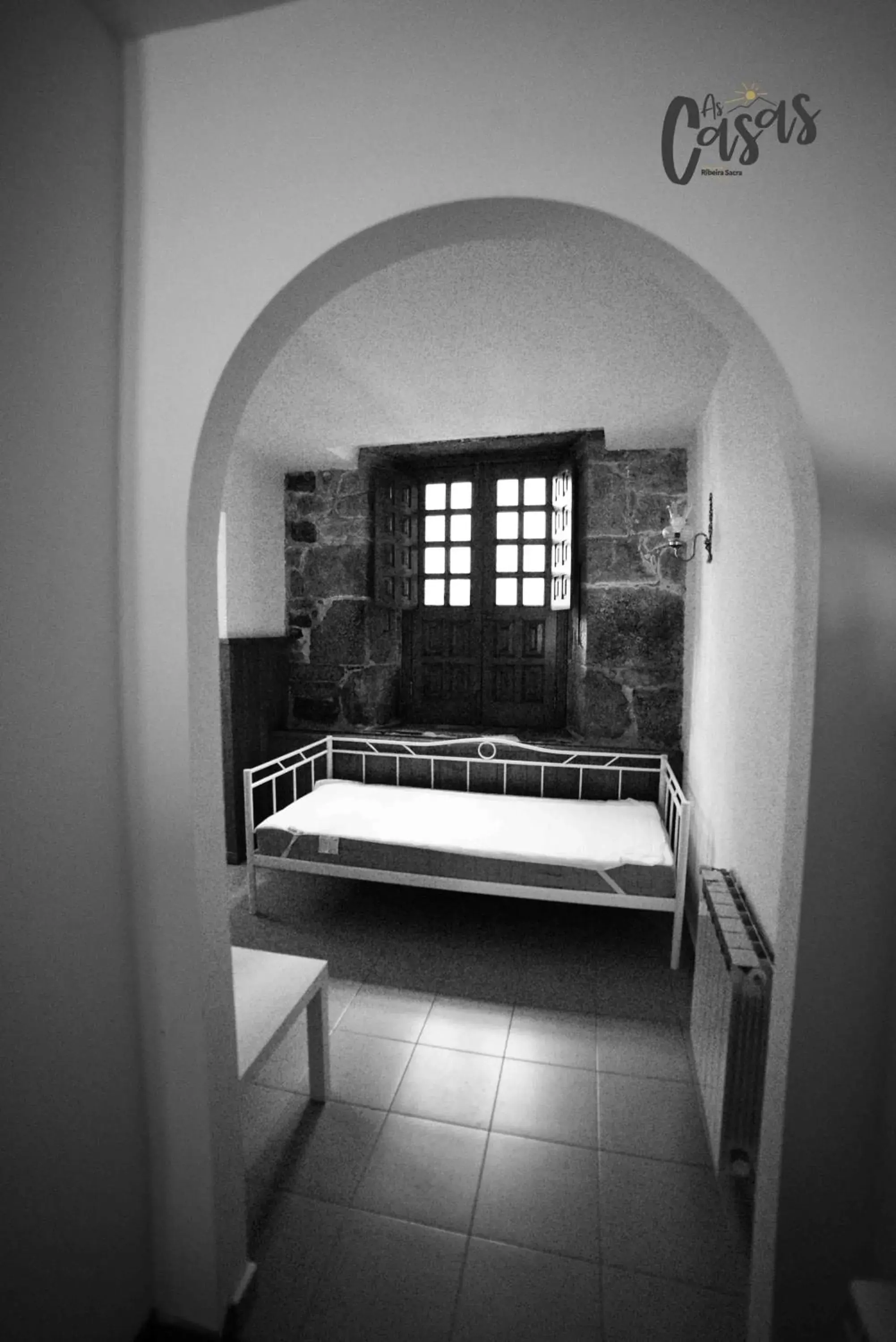 Bed, Bathroom in As Casas Ribeira Sacra