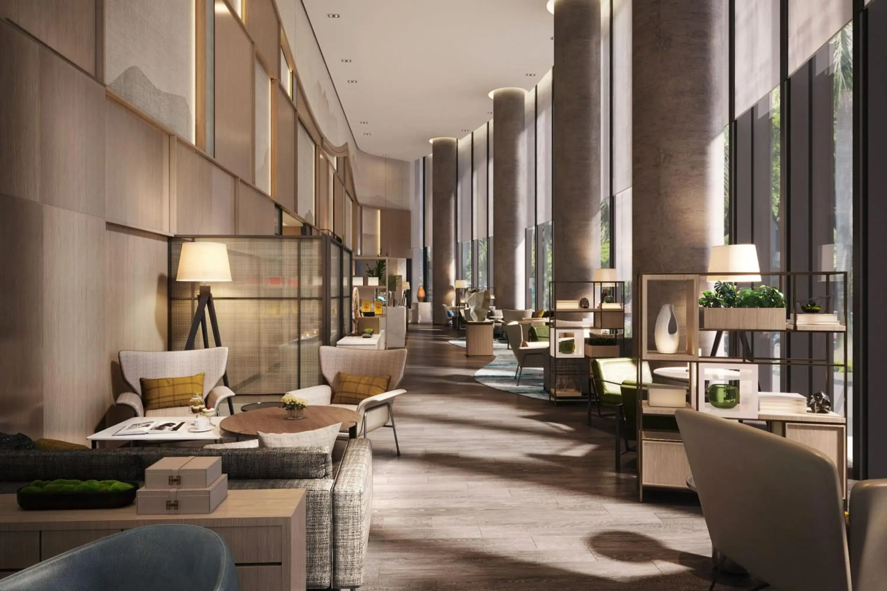 Lobby or reception, Restaurant/Places to Eat in Courtyard by Marriott Hangzhou Xihu