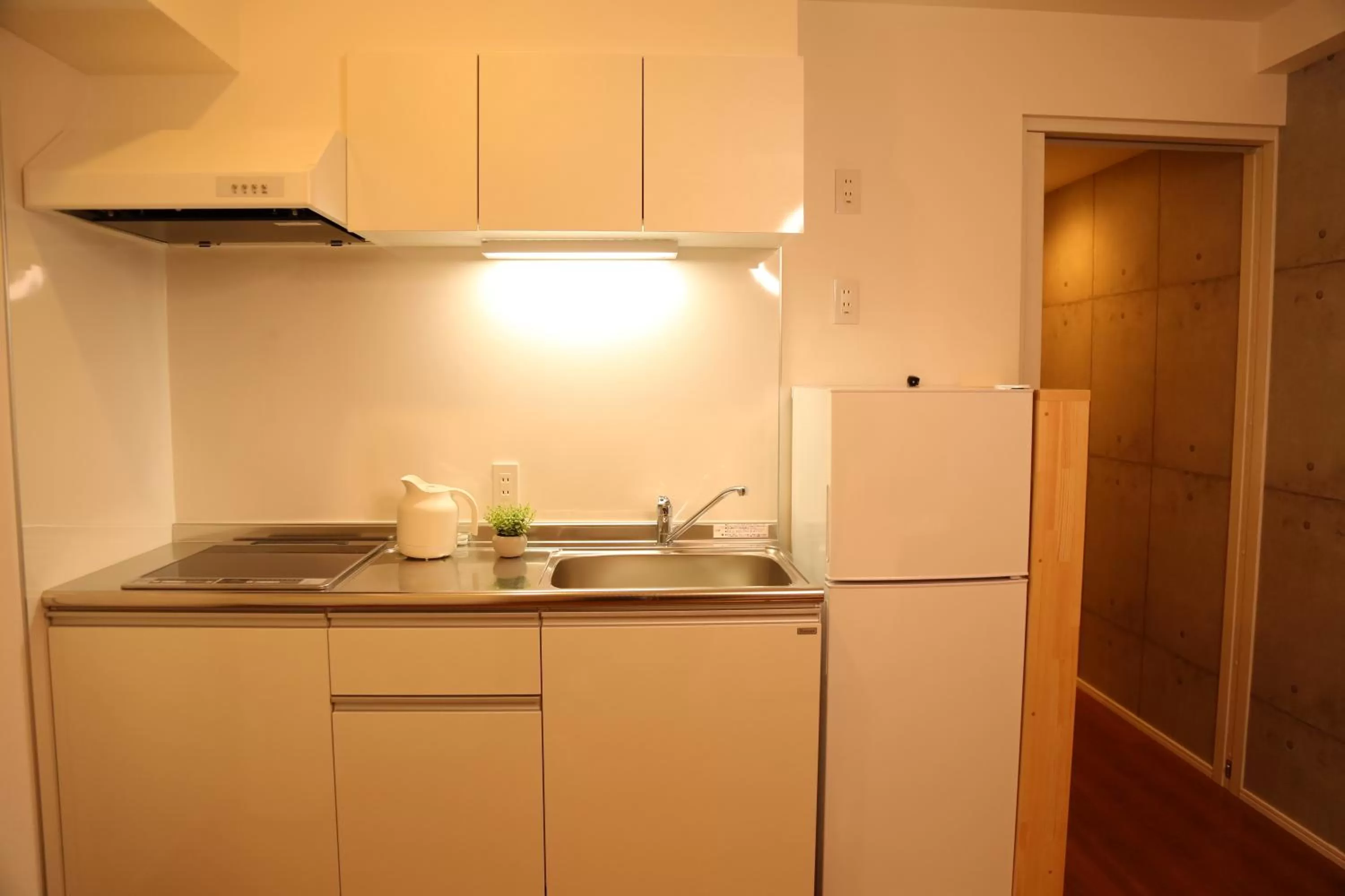 Kitchen or kitchenette in Yoshitsuki kaku - Yoshitsuki Apart Hotel