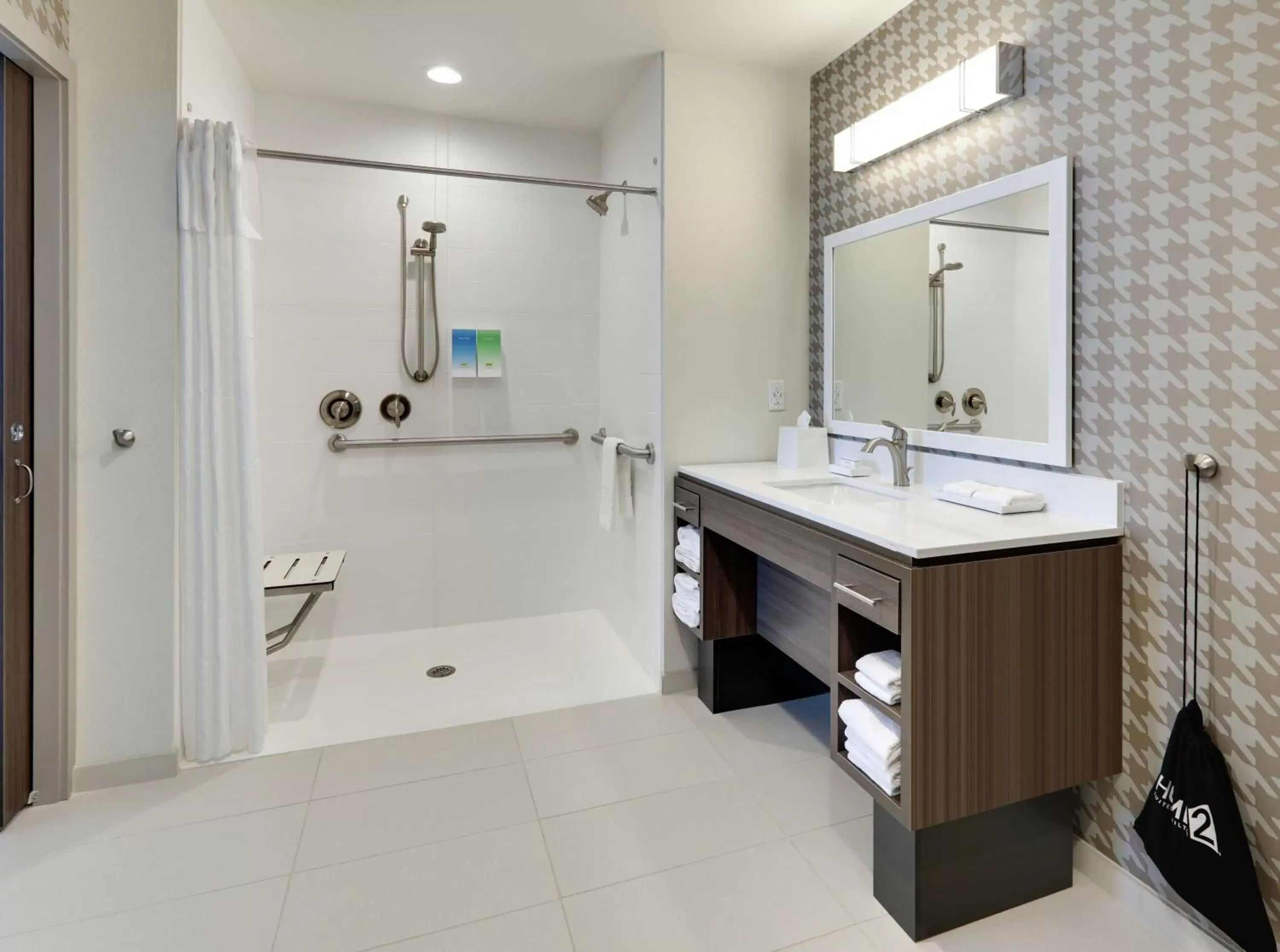 Bathroom in Home2 Suites By Hilton Yakima Airport Bathroom in Home2 Suites By Hilton Yakima Airport
