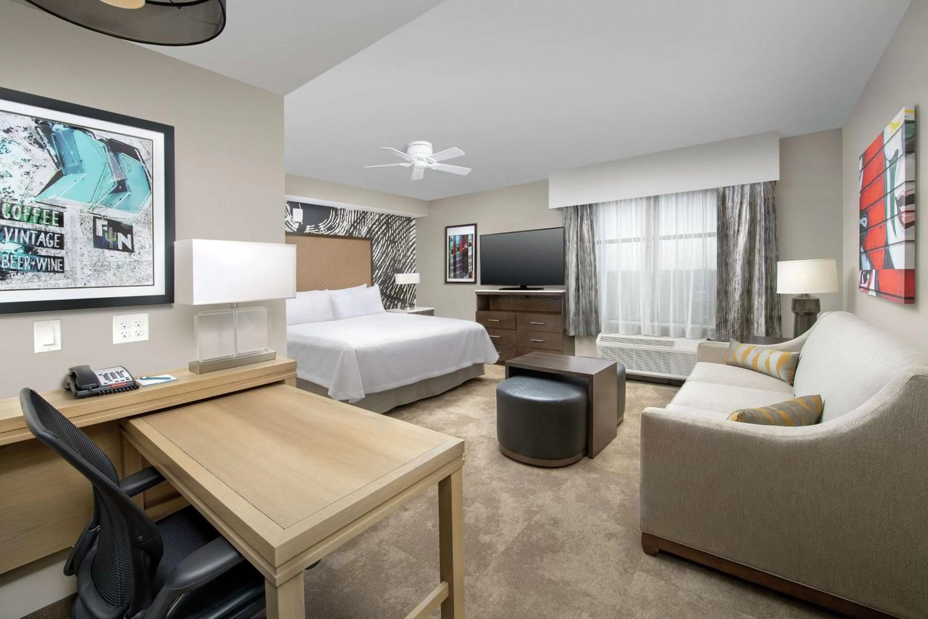TV and multimedia, Bed in Homewood Suites by Hilton Austin Downtown