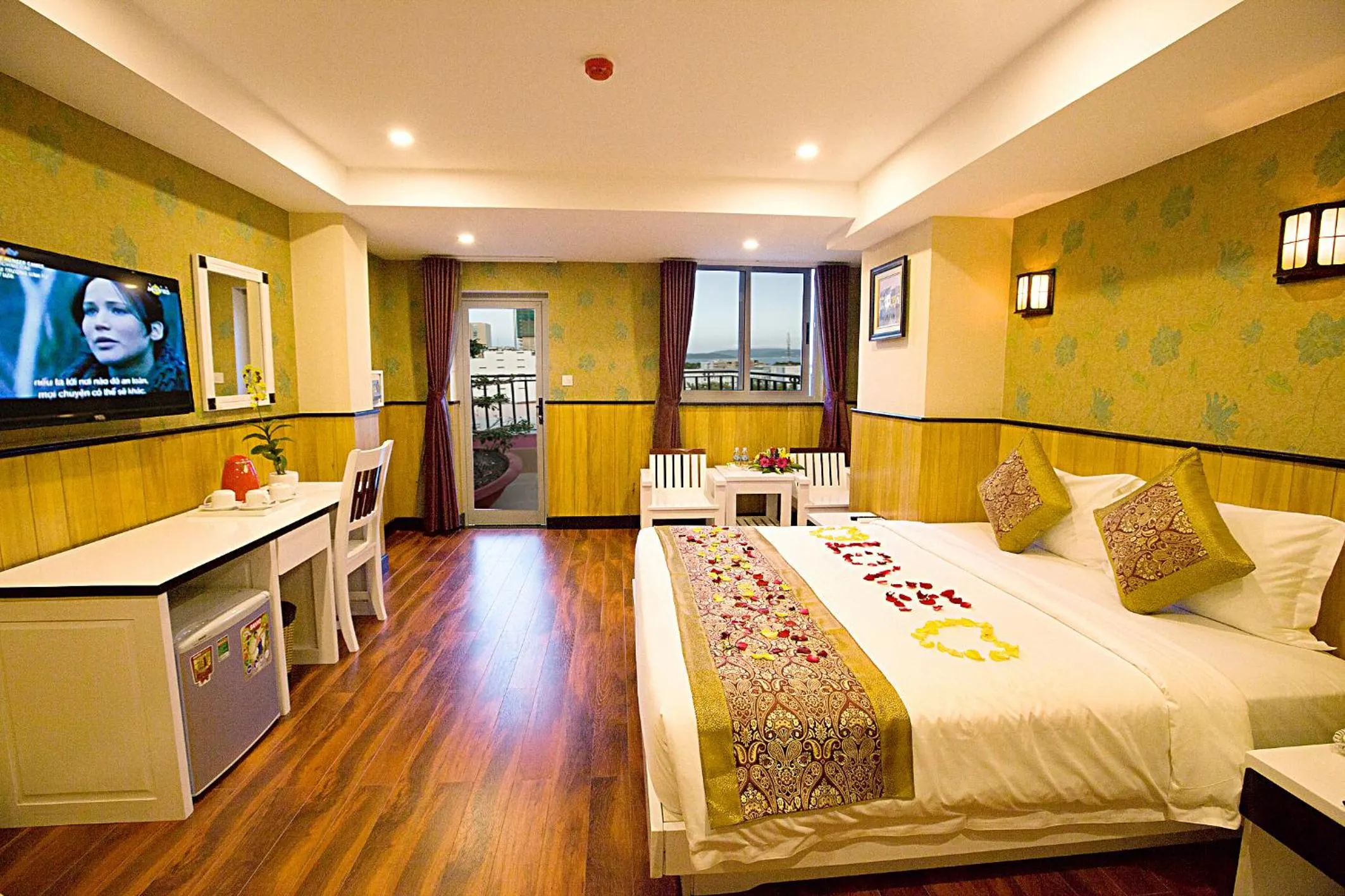 Photo of the whole room, Bed in Golden Rain 2 Hotel Nha Trang Beach
