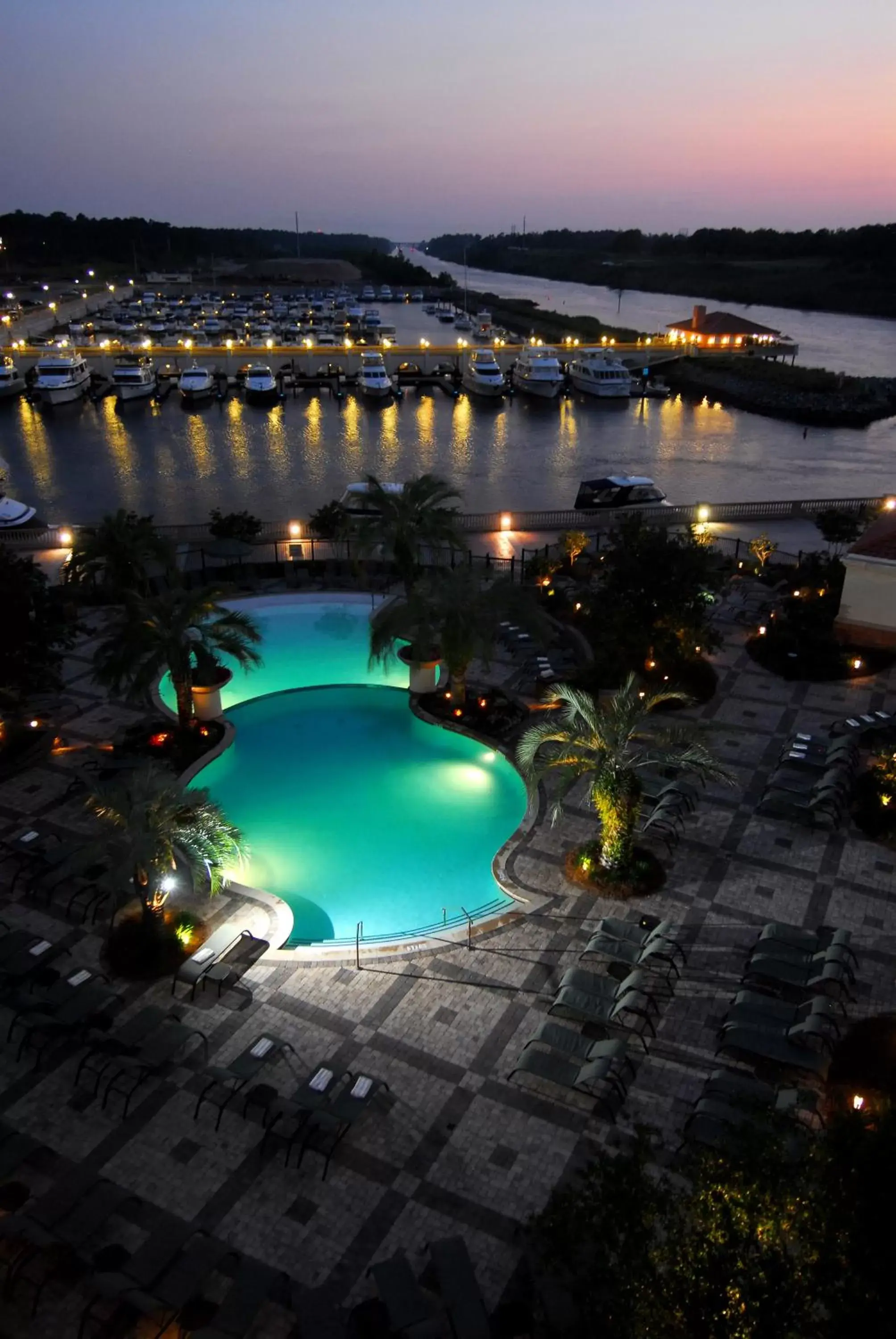 Night, Pool View in Marina Inn at Grande Dunes