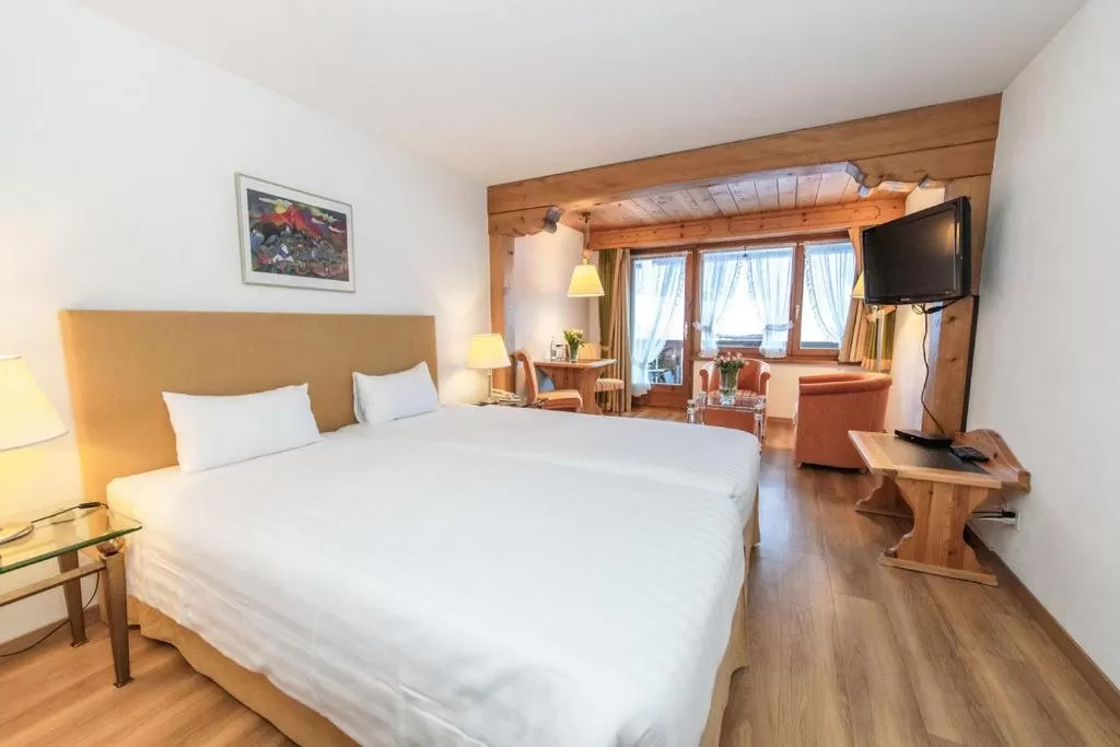 Bed in Hotel Steinbock