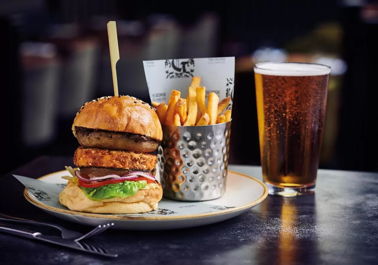 Food and drinks in The George Hotel Colchester