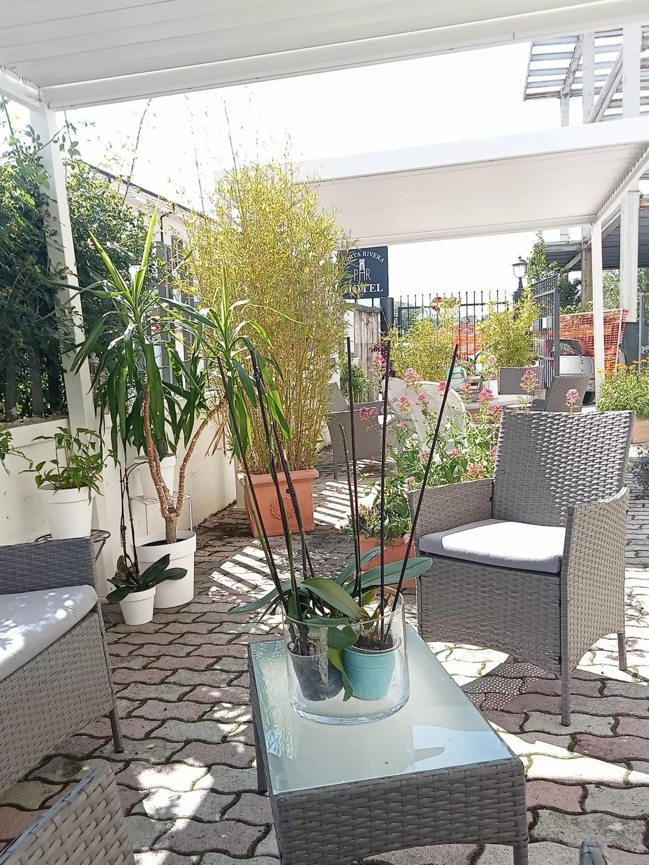 Patio in Hotel Porta Rivera