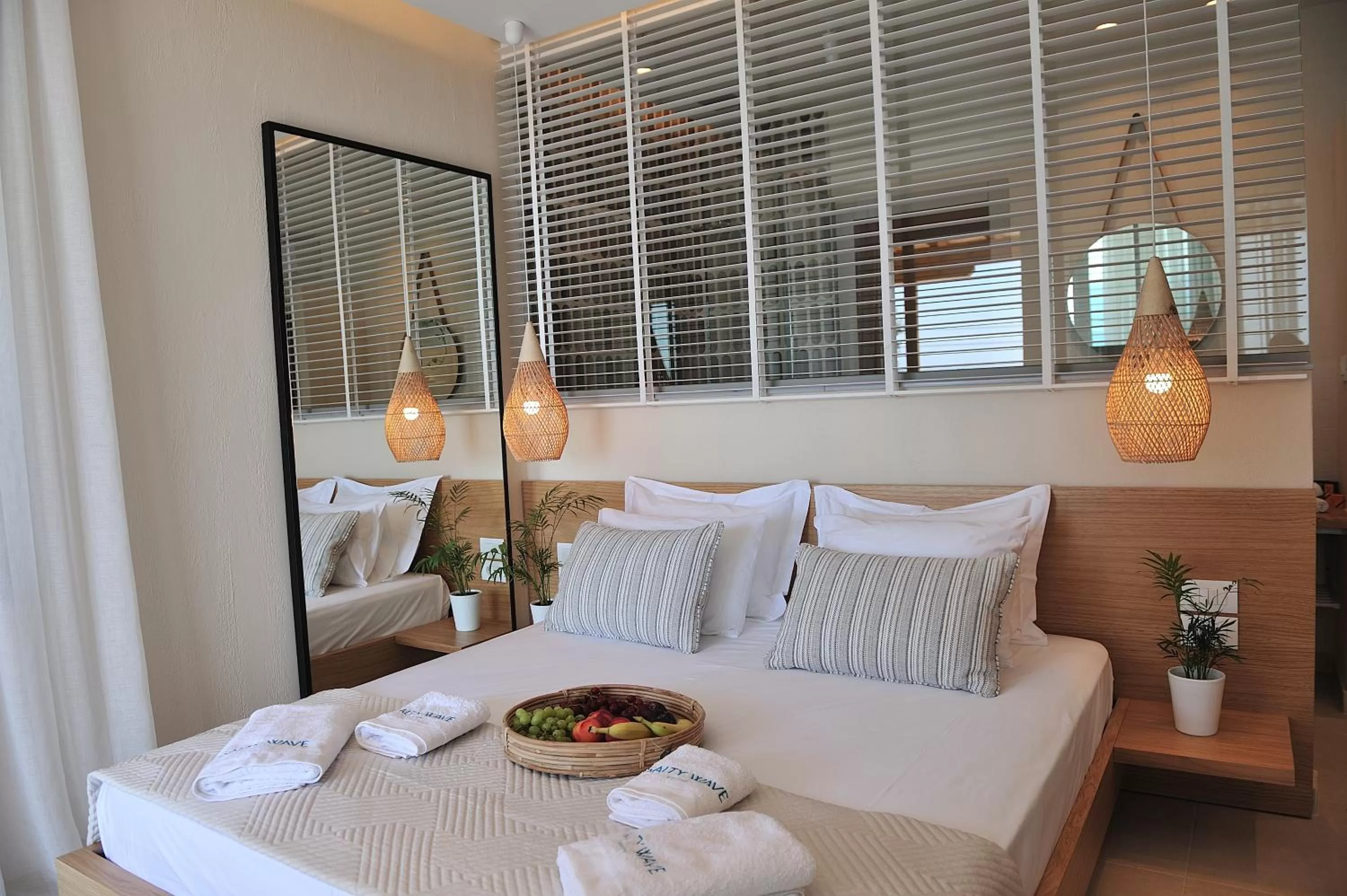 Bed in Salty Wave Suites