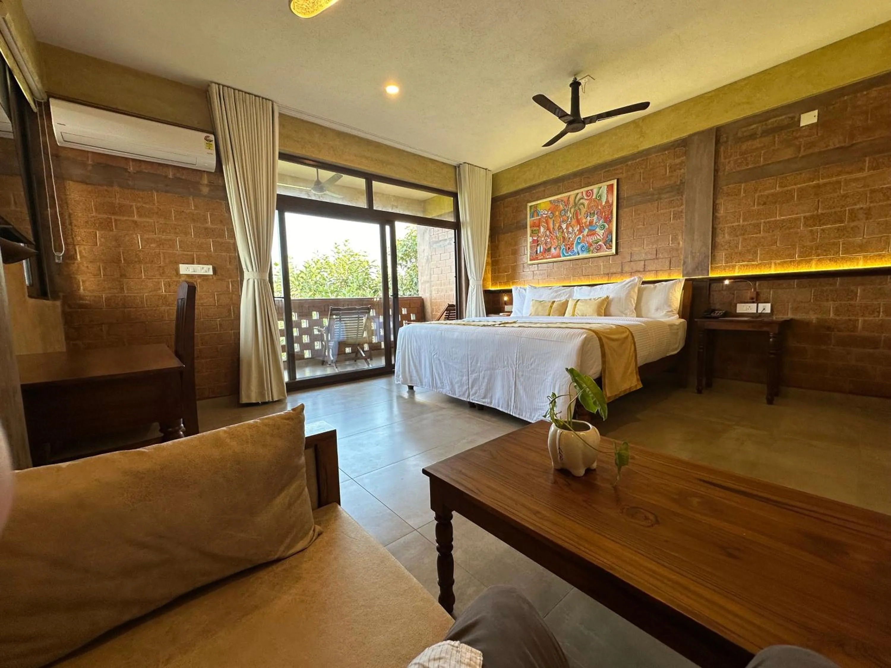 Bed in AMARA AYURVEDA RETREAT- Overlooking Evergreen Western Ghats an ecologically sustainable living space in Kovalam