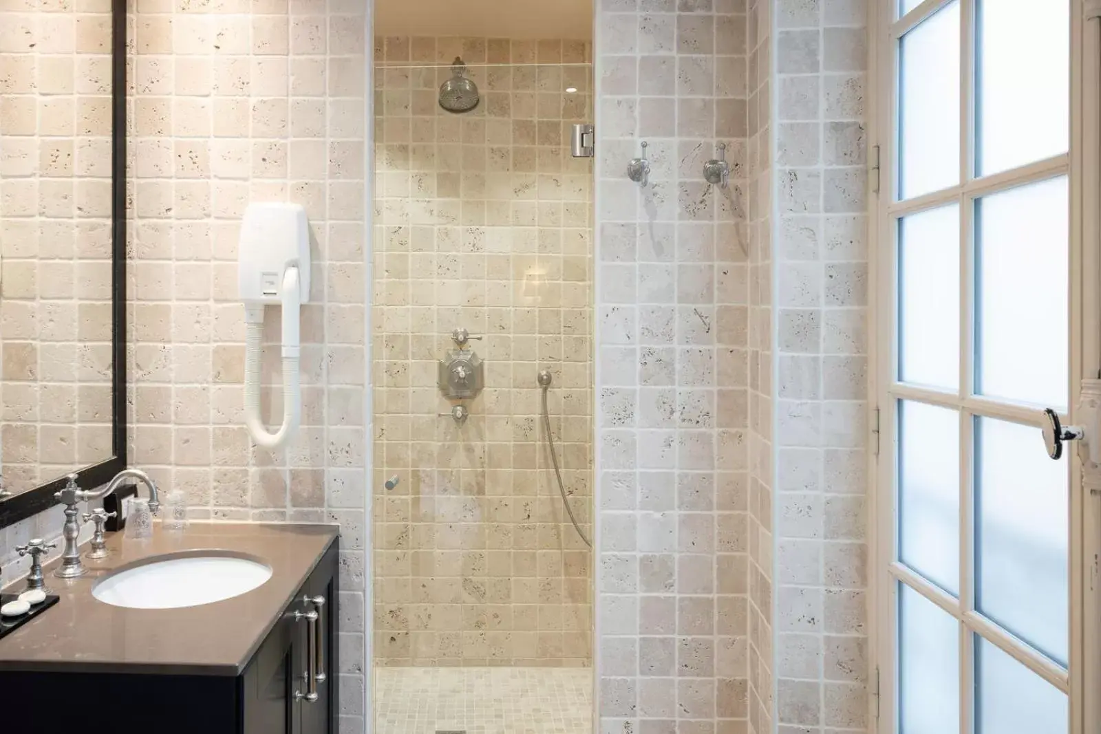 Shower, Bathroom in Hotel Saint-Louis Marais