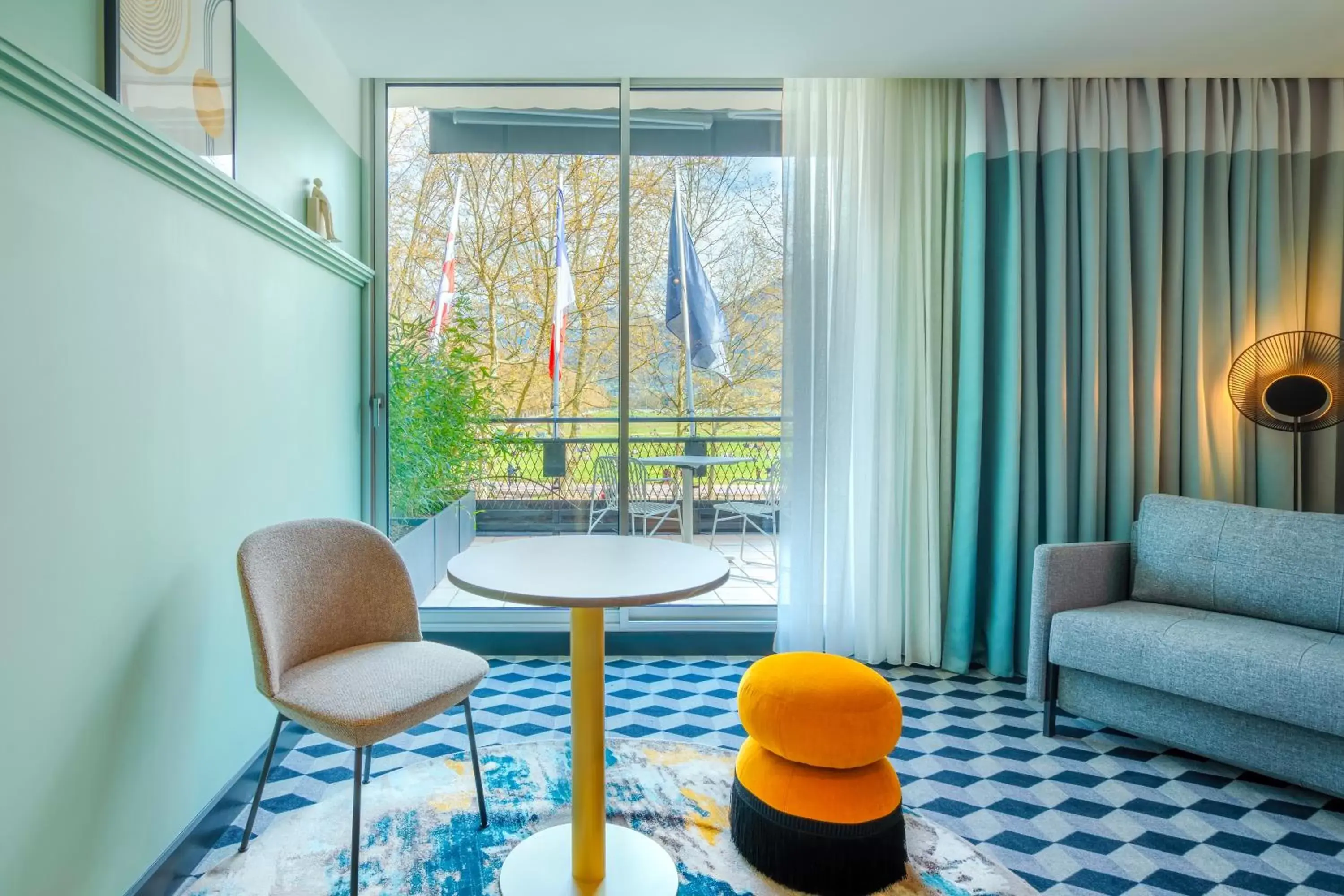 Balcony/Terrace, Seating Area in Le Splendid Hotel Lac D'Annecy - Handwritten Collection