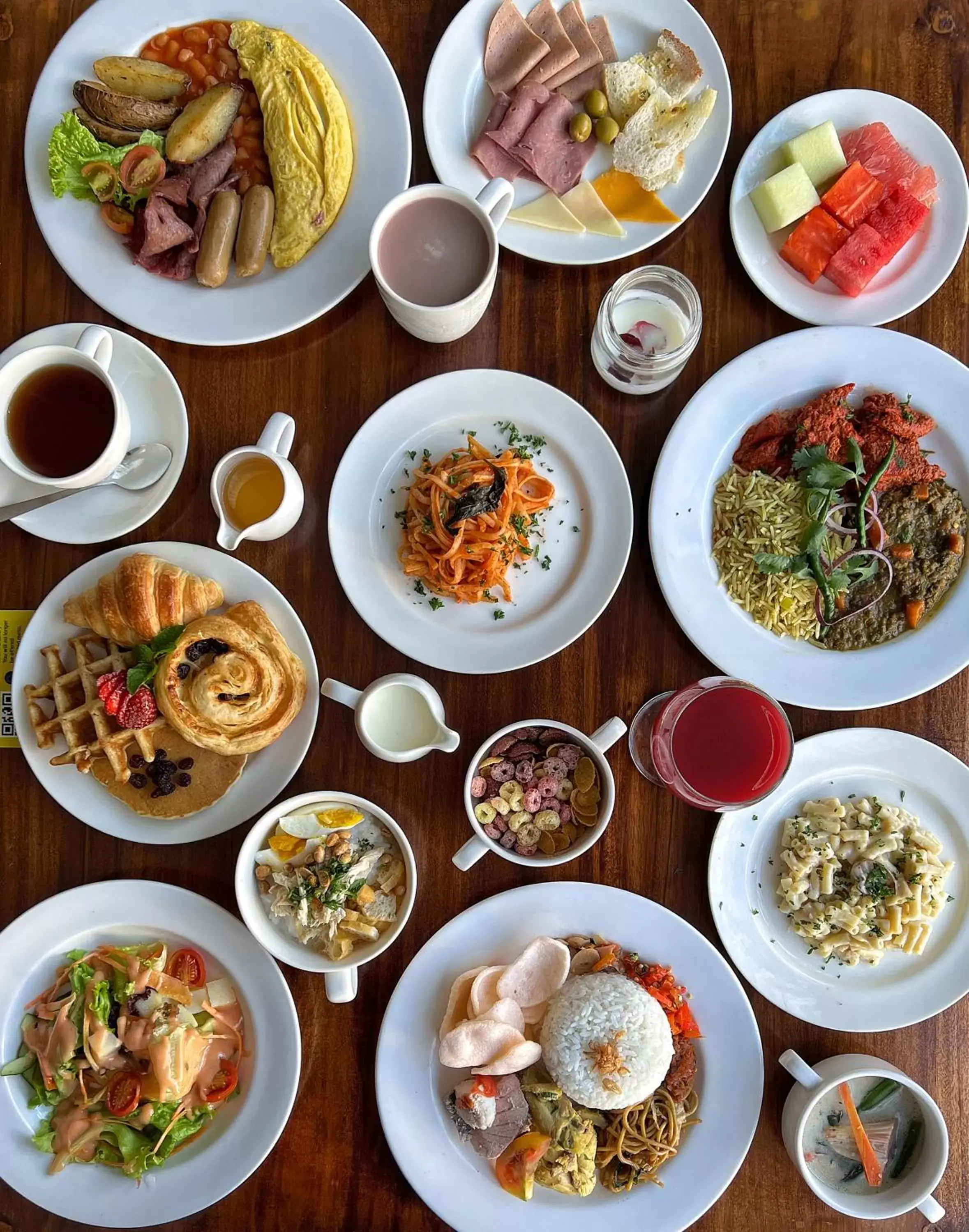 Breakfast, Lunch and Dinner in Golden Tulip Jineng Resort Bali