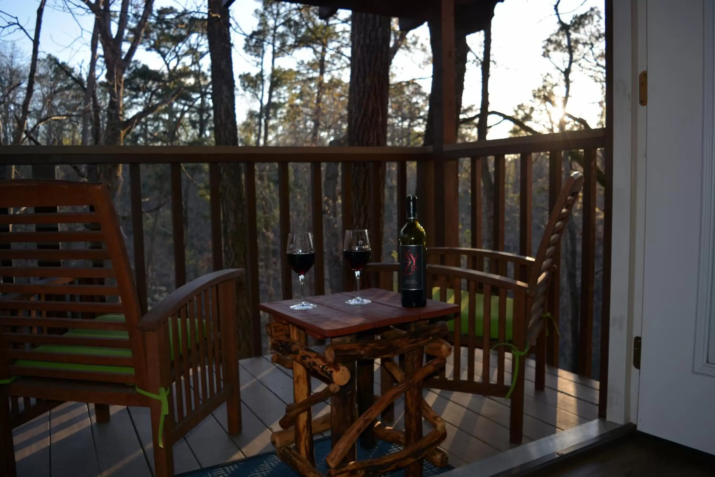 Patio in The Woods Cabins