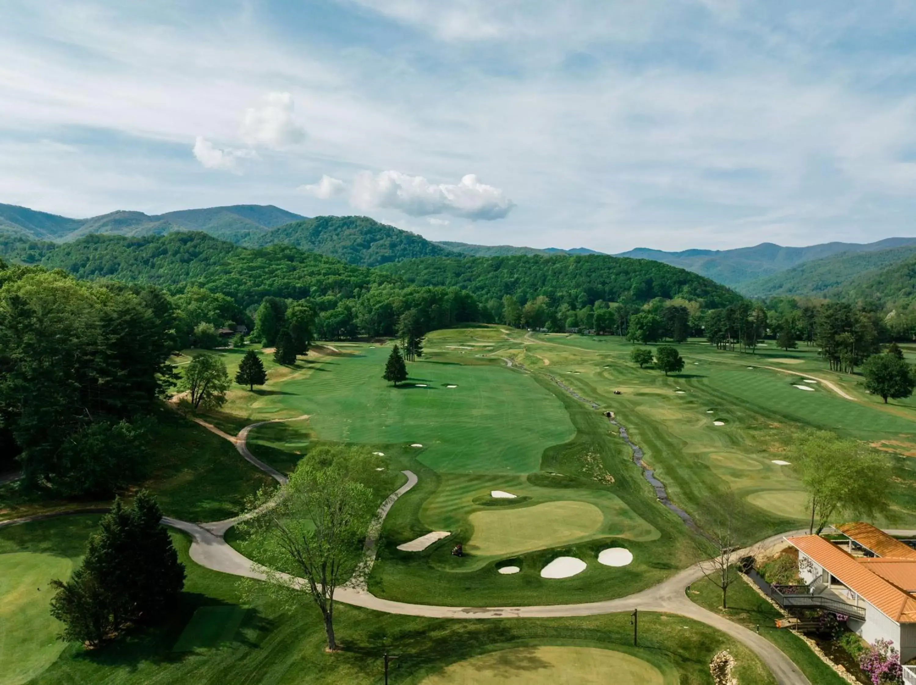 Golfcourse, Bird's-eye View in Waynesville Inn & Golf Club, Trademark Collection by Wyndham