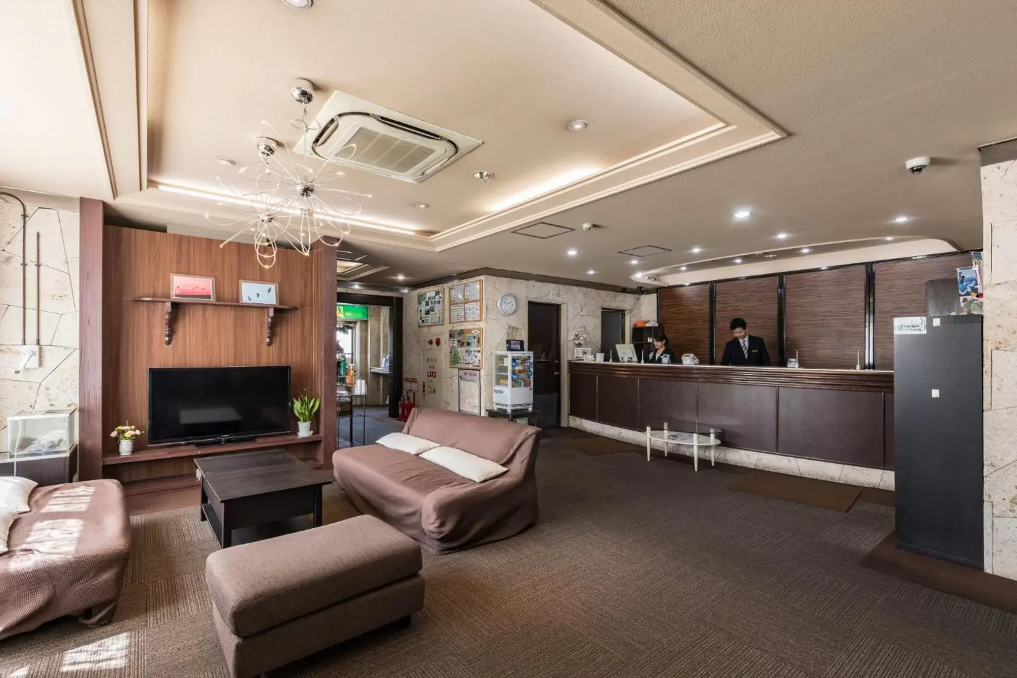 Communal lounge/ TV room, Lobby/Reception in Hotel Wing International Izumi