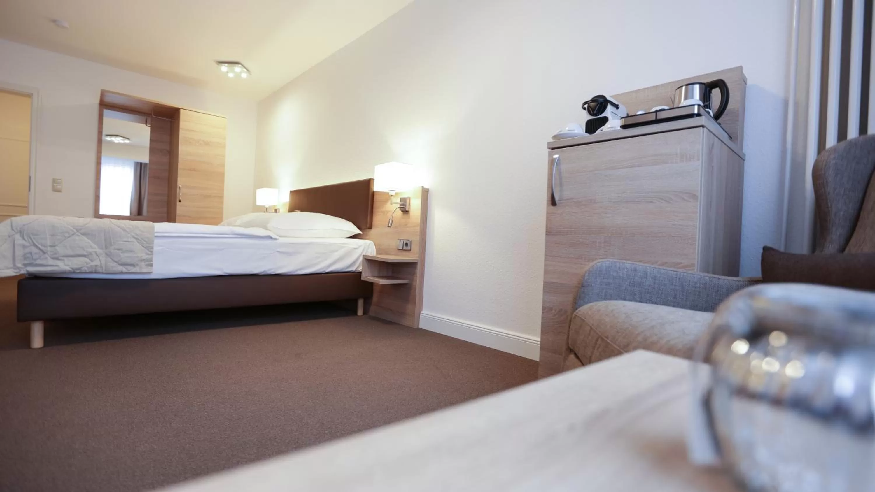 Bedroom, Bed in Hotel Waldhalle