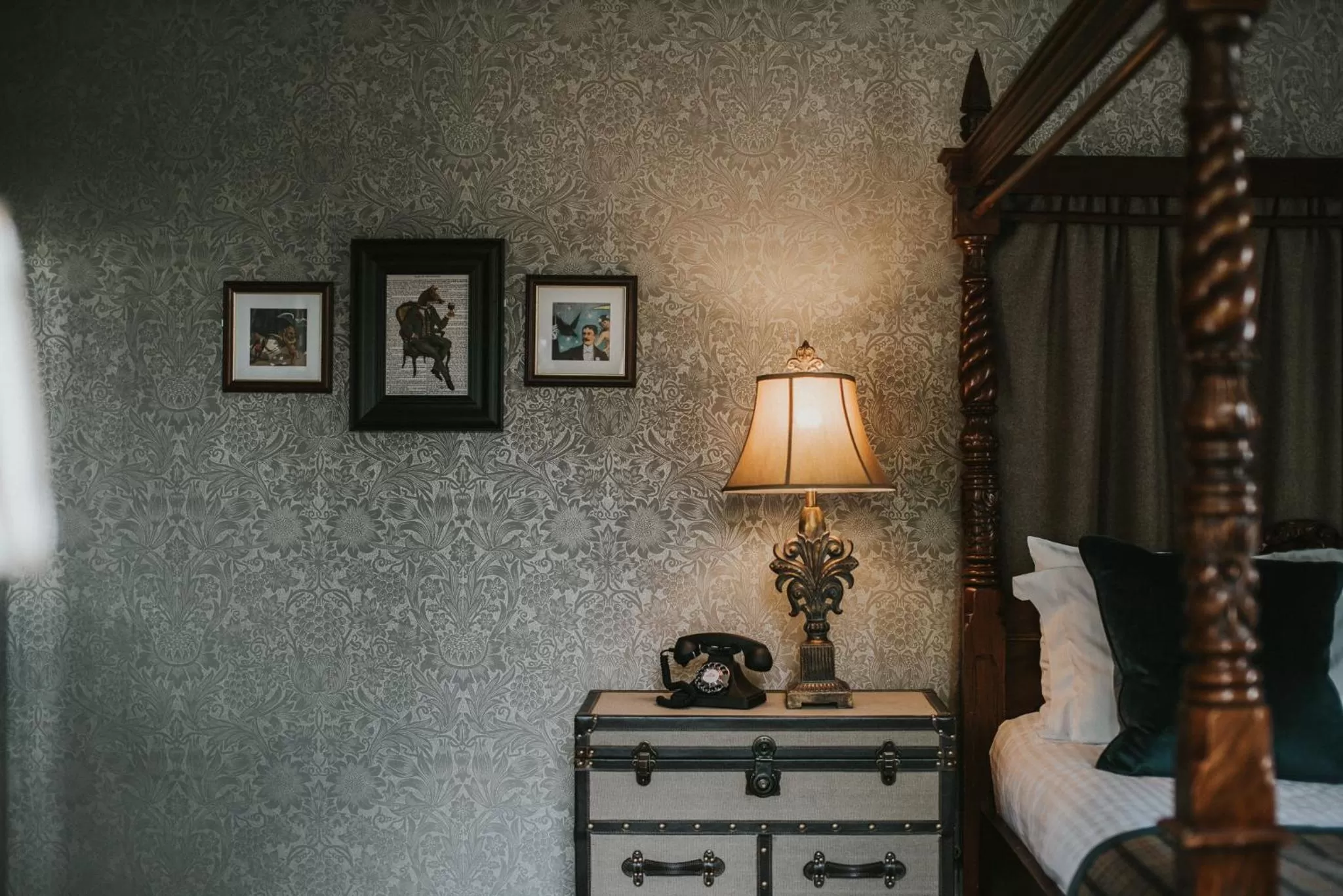 Decorative detail, Bed in Banchory Lodge Hotel