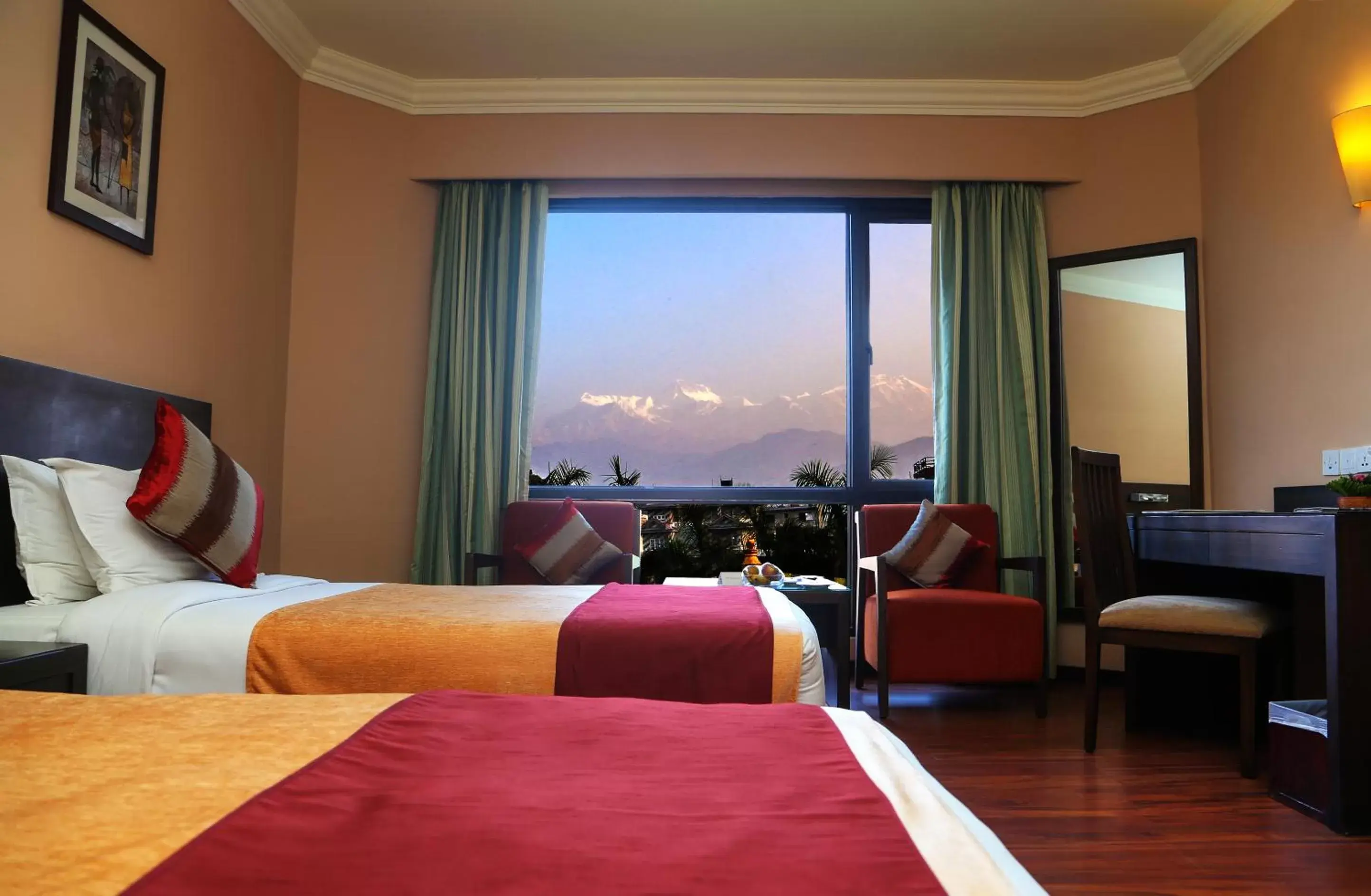 Bed in Hotel Pokhara Grande