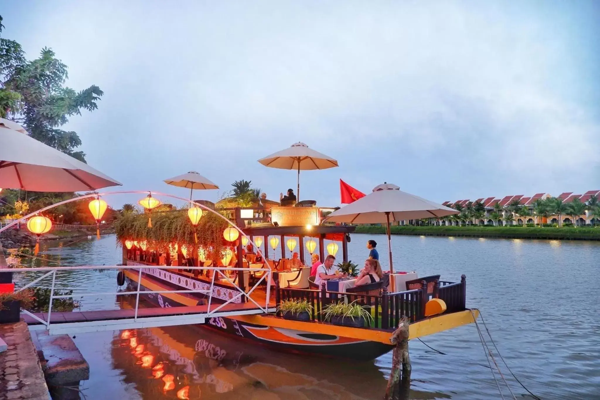 River view in Little Riverside Hoi An . A Luxury Hotel & Spa River view in Little Riverside Hoi An . A Luxury Hotel & Spa