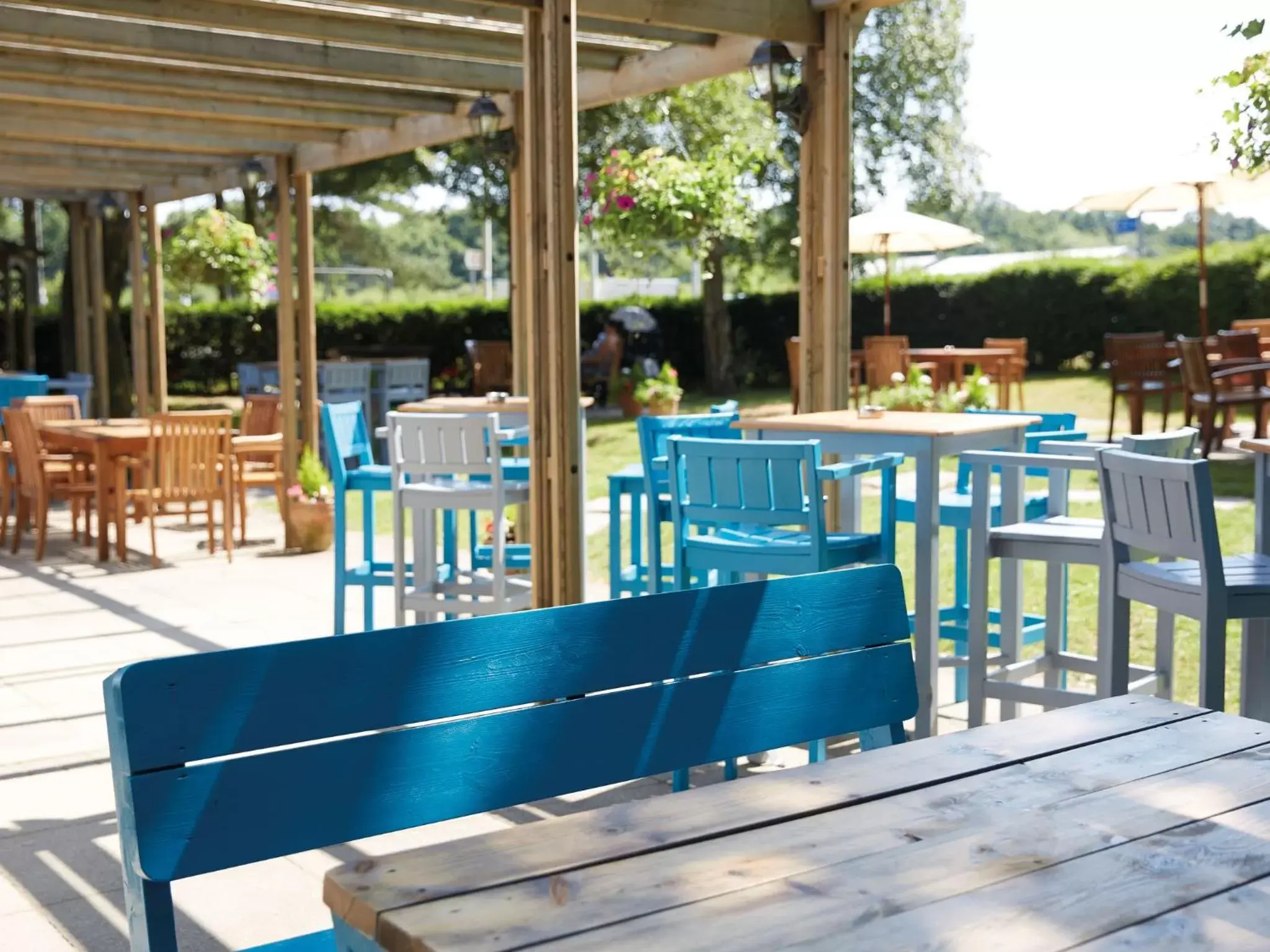 Patio, Restaurant/Places to Eat in Lodge at Solent