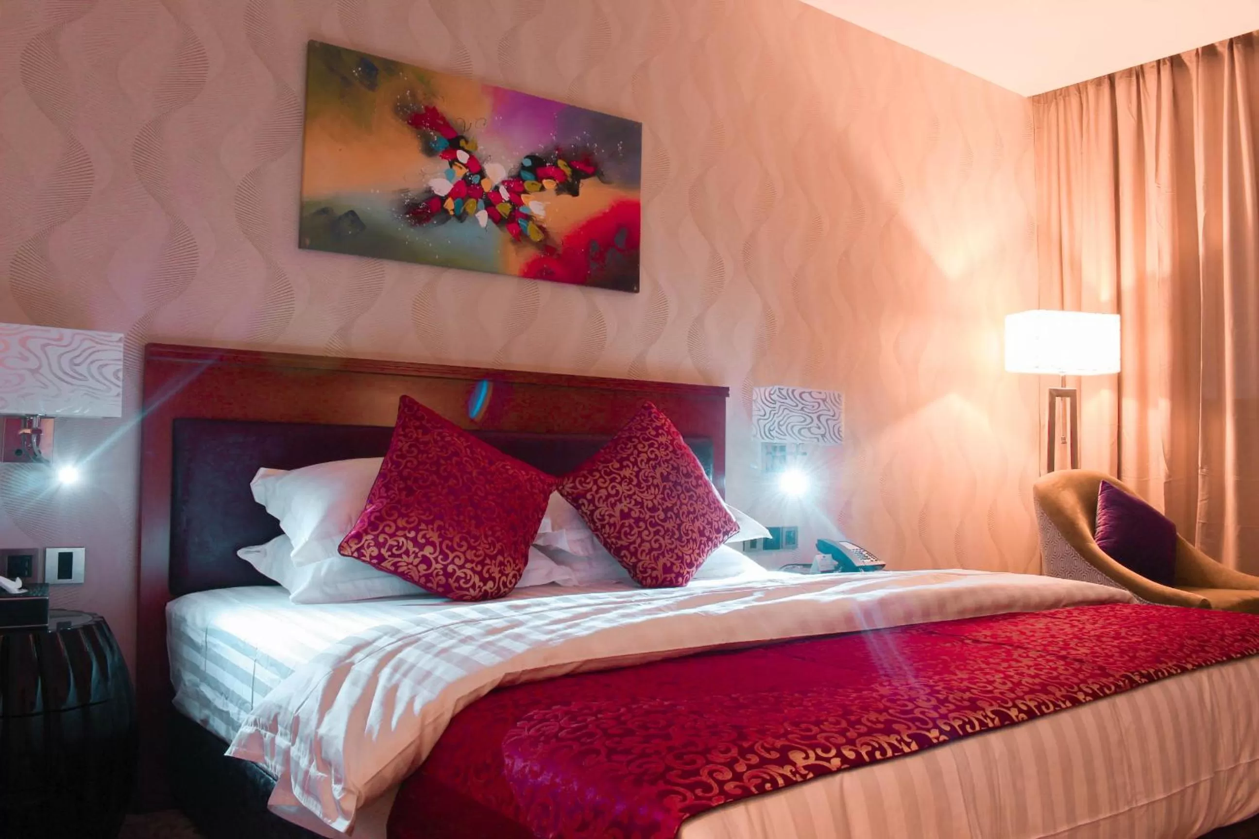 Bed in Velvet Hotel Jeddah