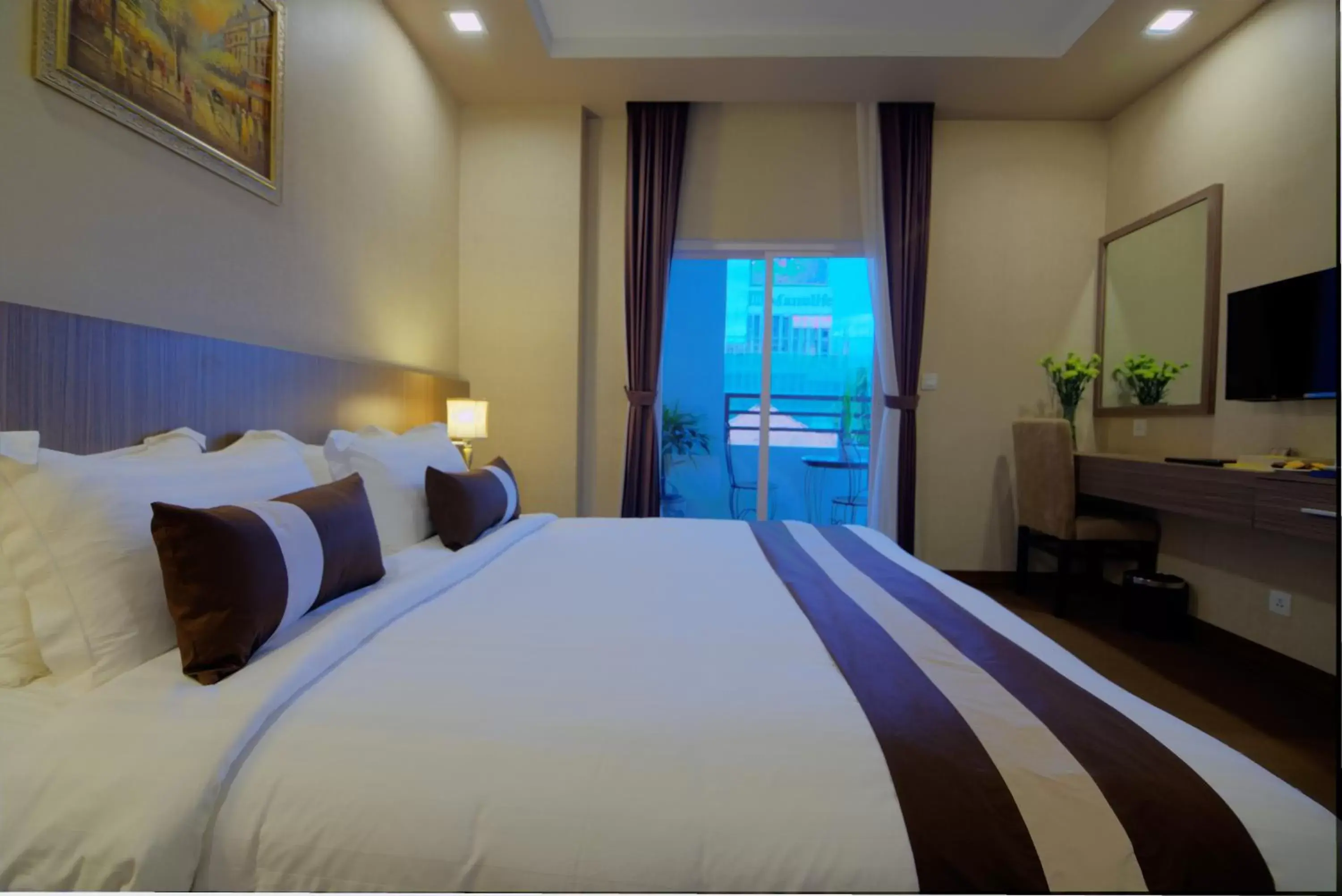 Bed in Anik Boutique Hotel & Spa on Norodom Blvd