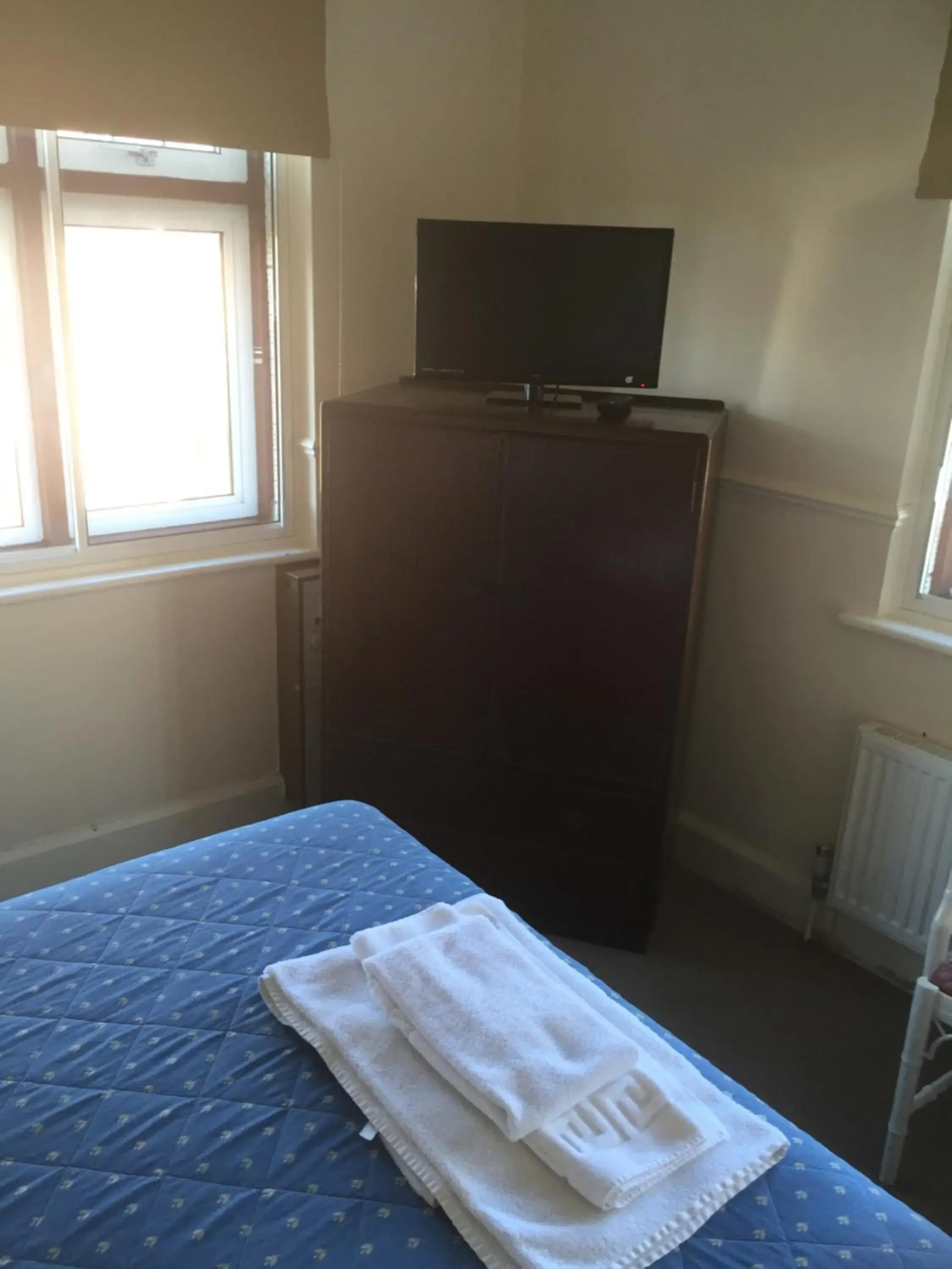 Bed, TV/Entertainment Center in Colnbrook Lodge Guest House