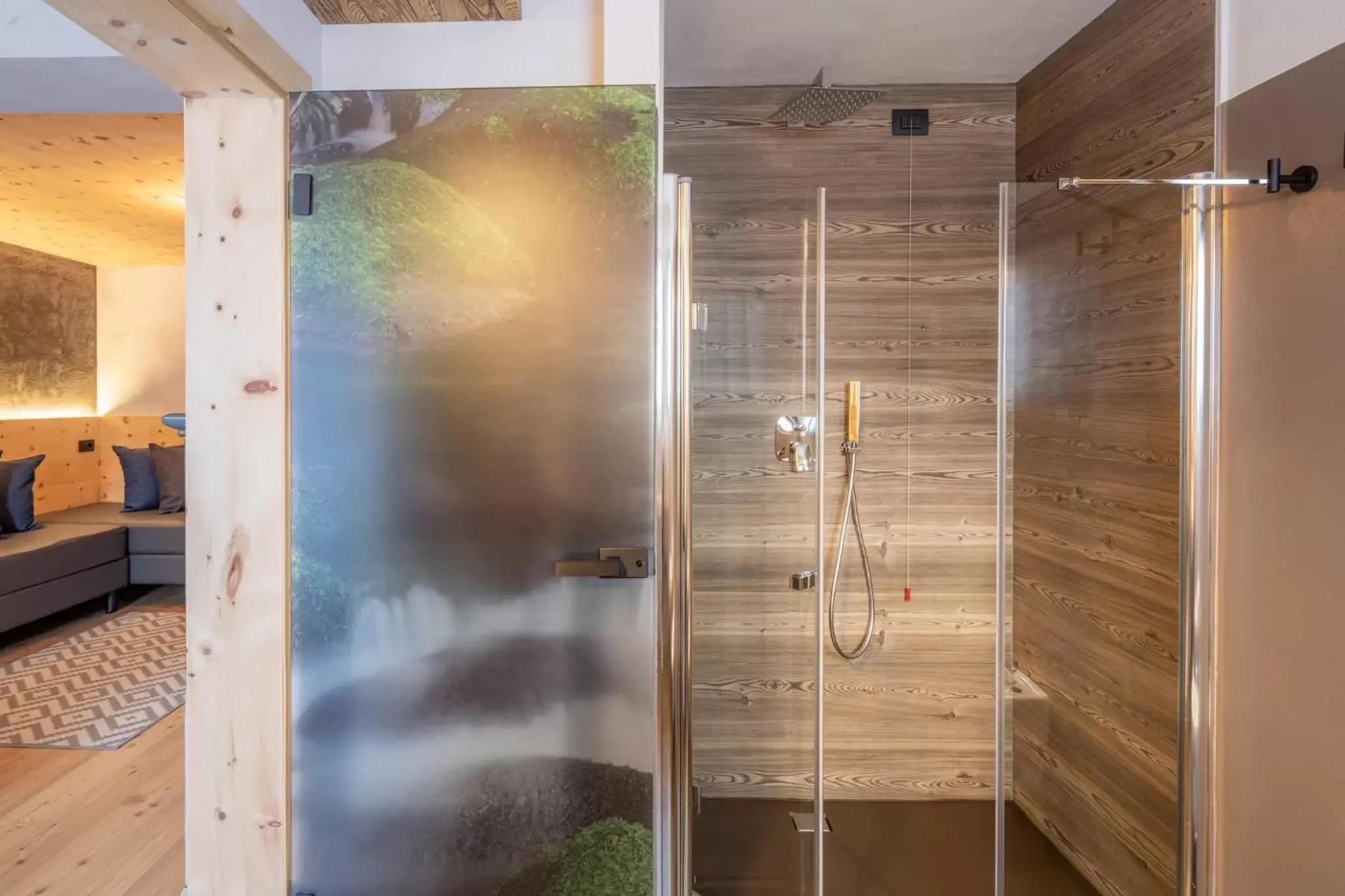 Shower, Bathroom in La Roccia Wellness Hotel