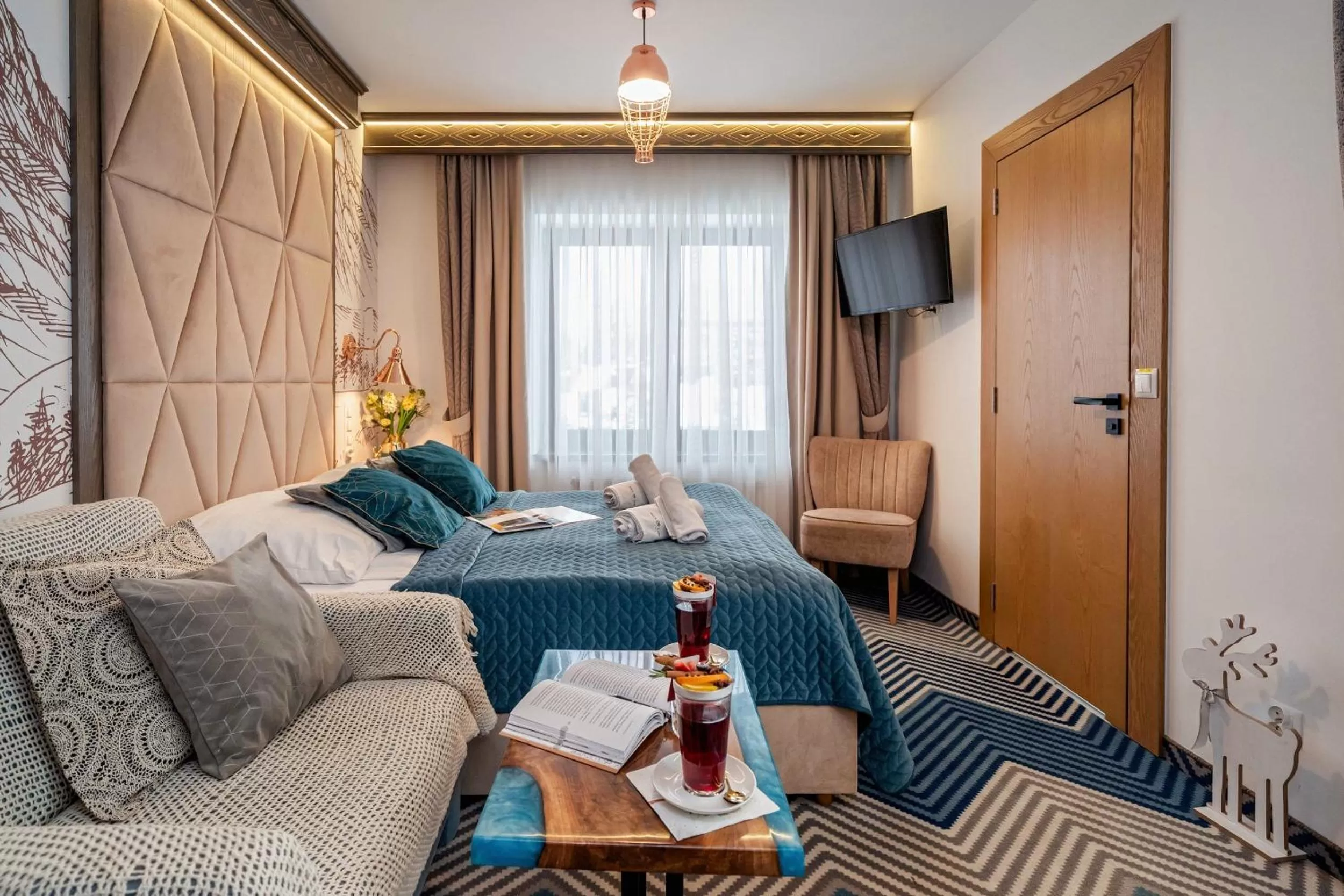 Bed in Serce Tatr Residence Zakopane - blisko Krupówek