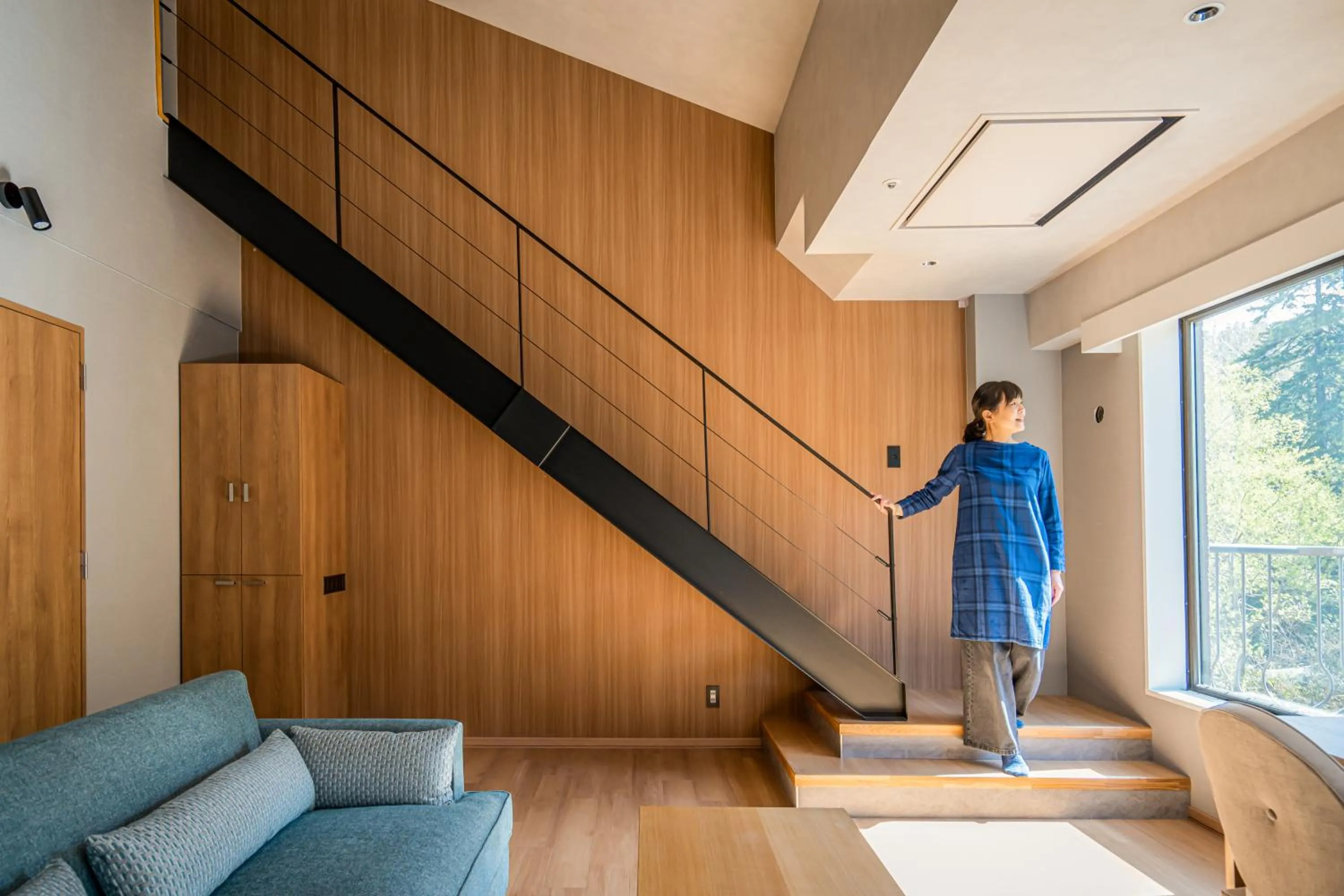 Living room in Higashikawa Asahidake Onsen Hotel Bear Monte