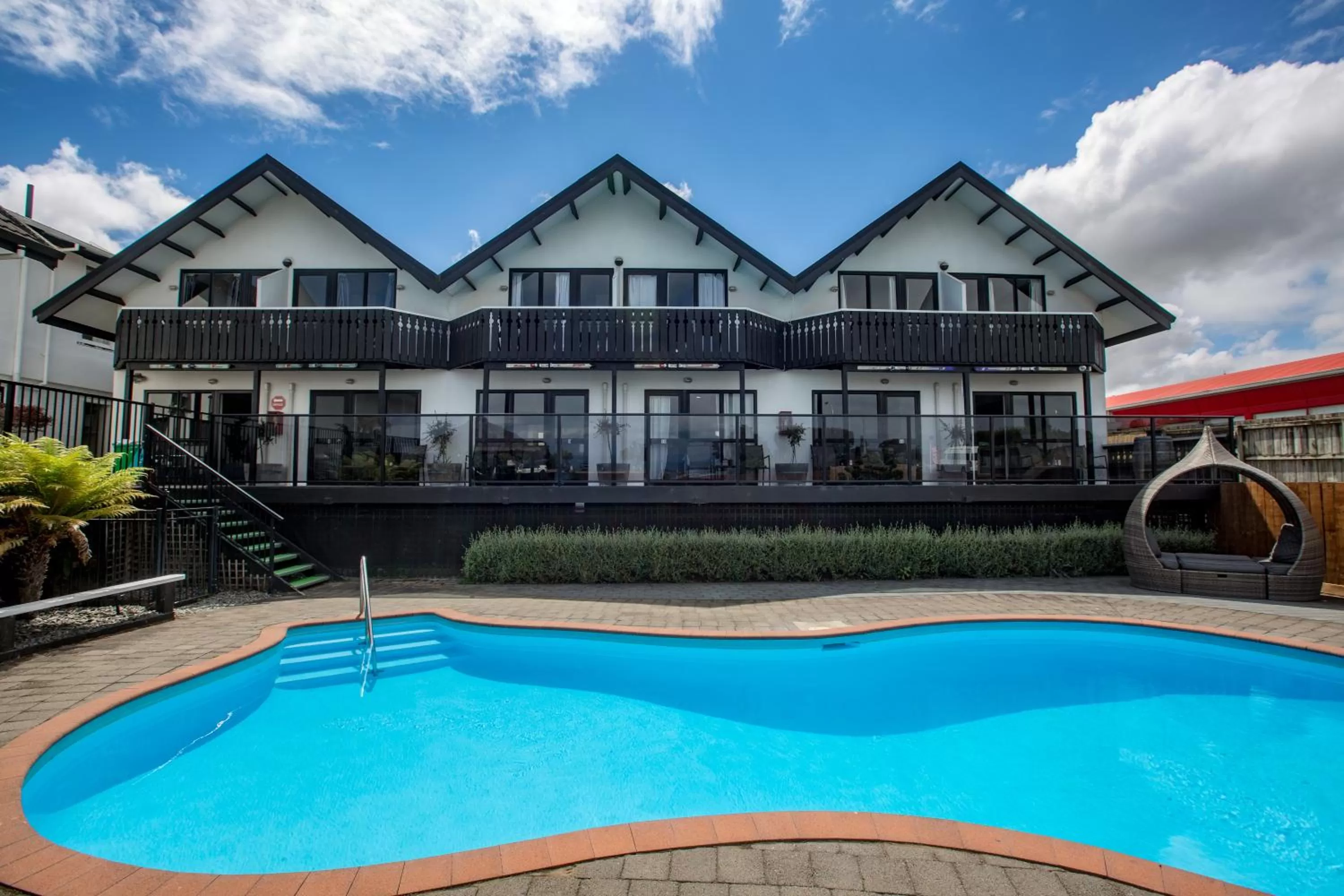 Property building in Le Chalet Suisse Motel Taupo