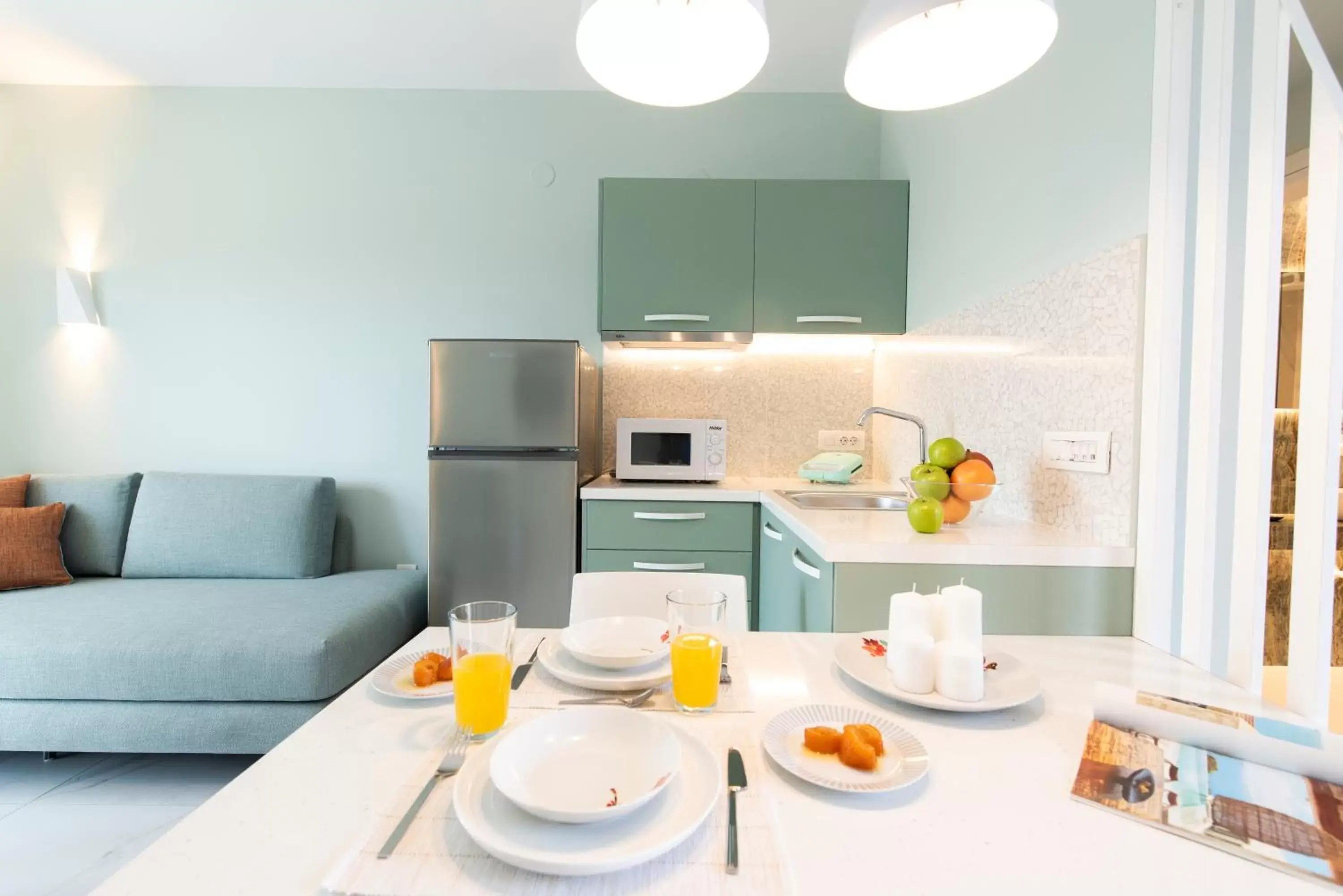 Kitchen or kitchenette, Dining Area in Frunze Luxury Apartments