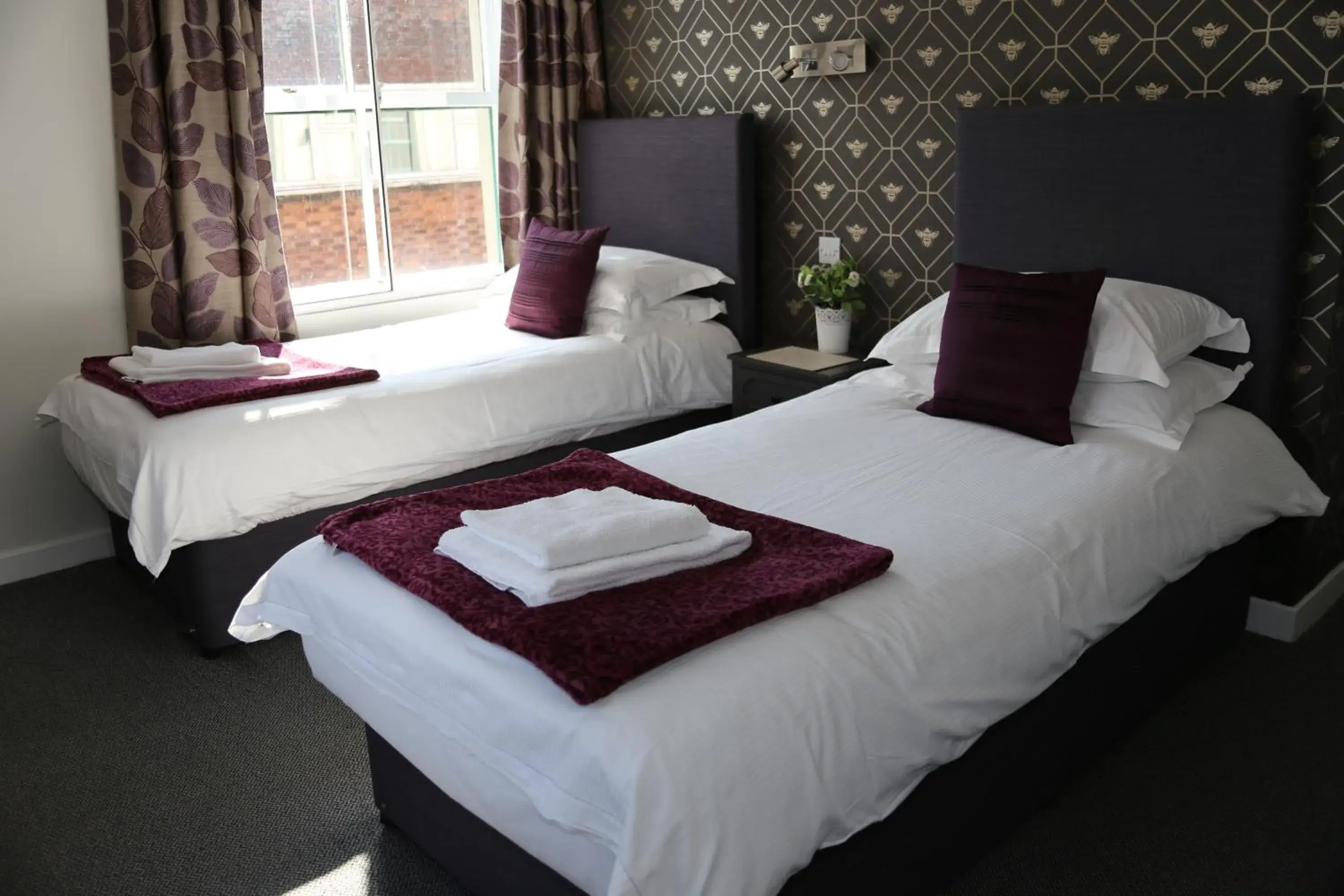 Bed in The Bulls Head Hotel