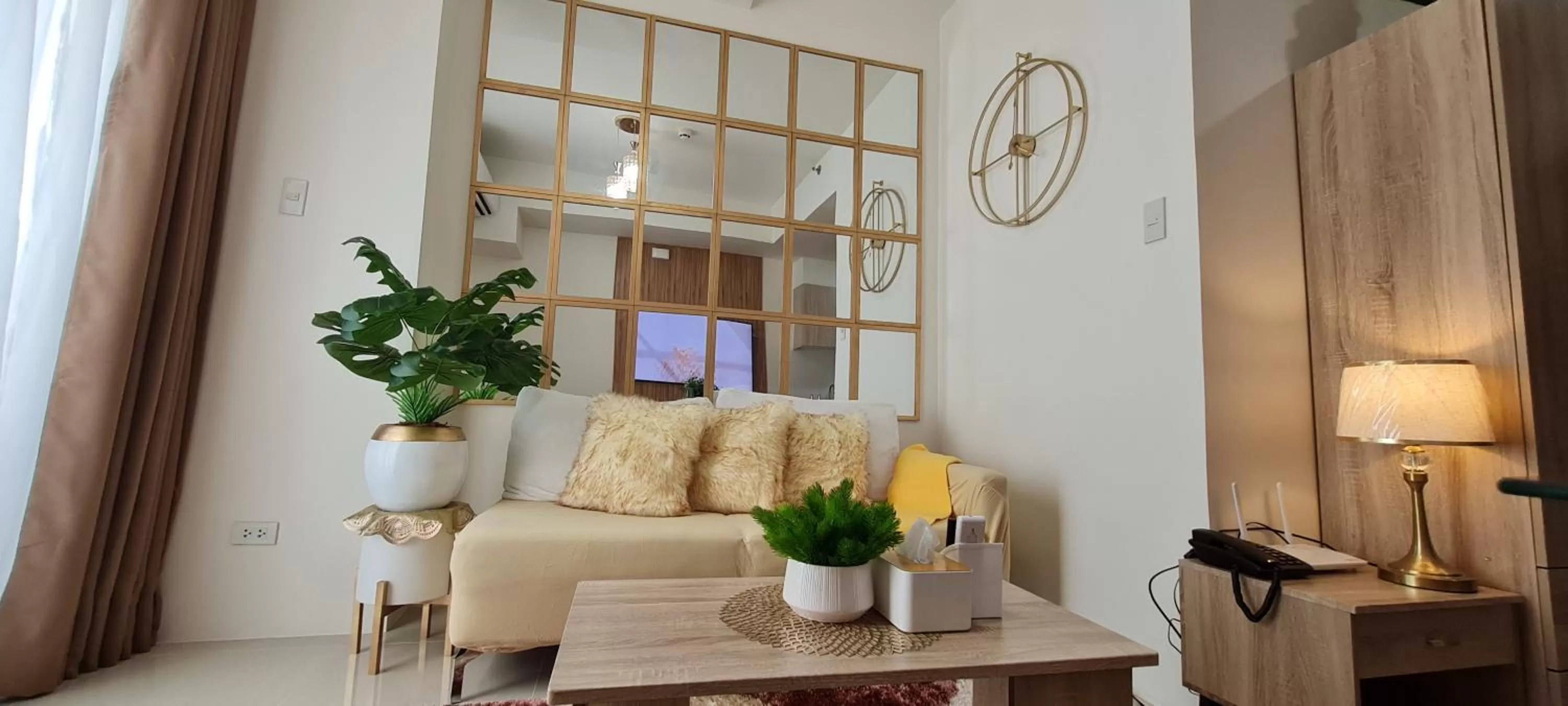 Living room in Inspiria Condo Units beside Abreeza Mall Davao