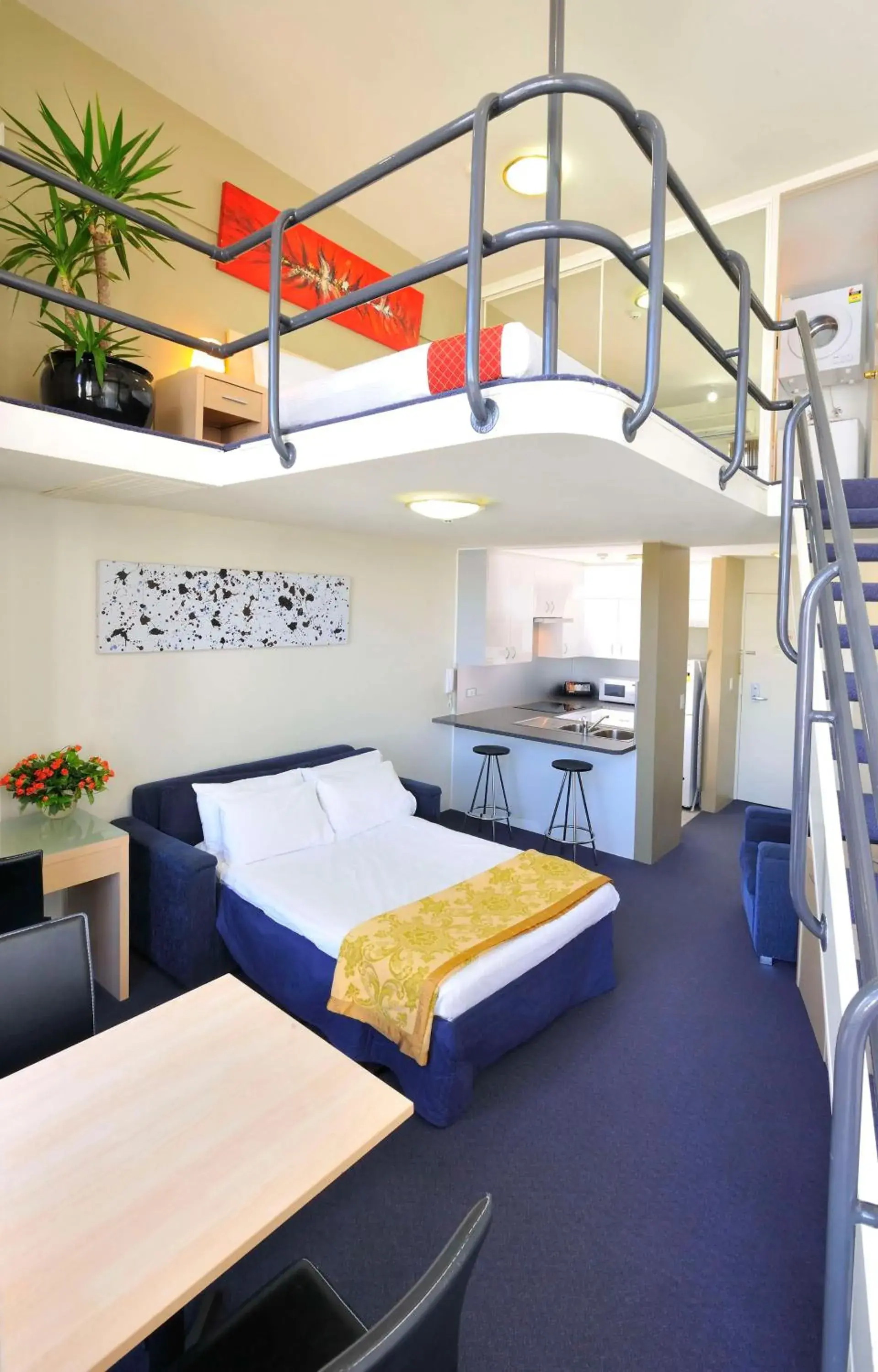 Living room, Bed in Metro Apartments On Darling Harbour