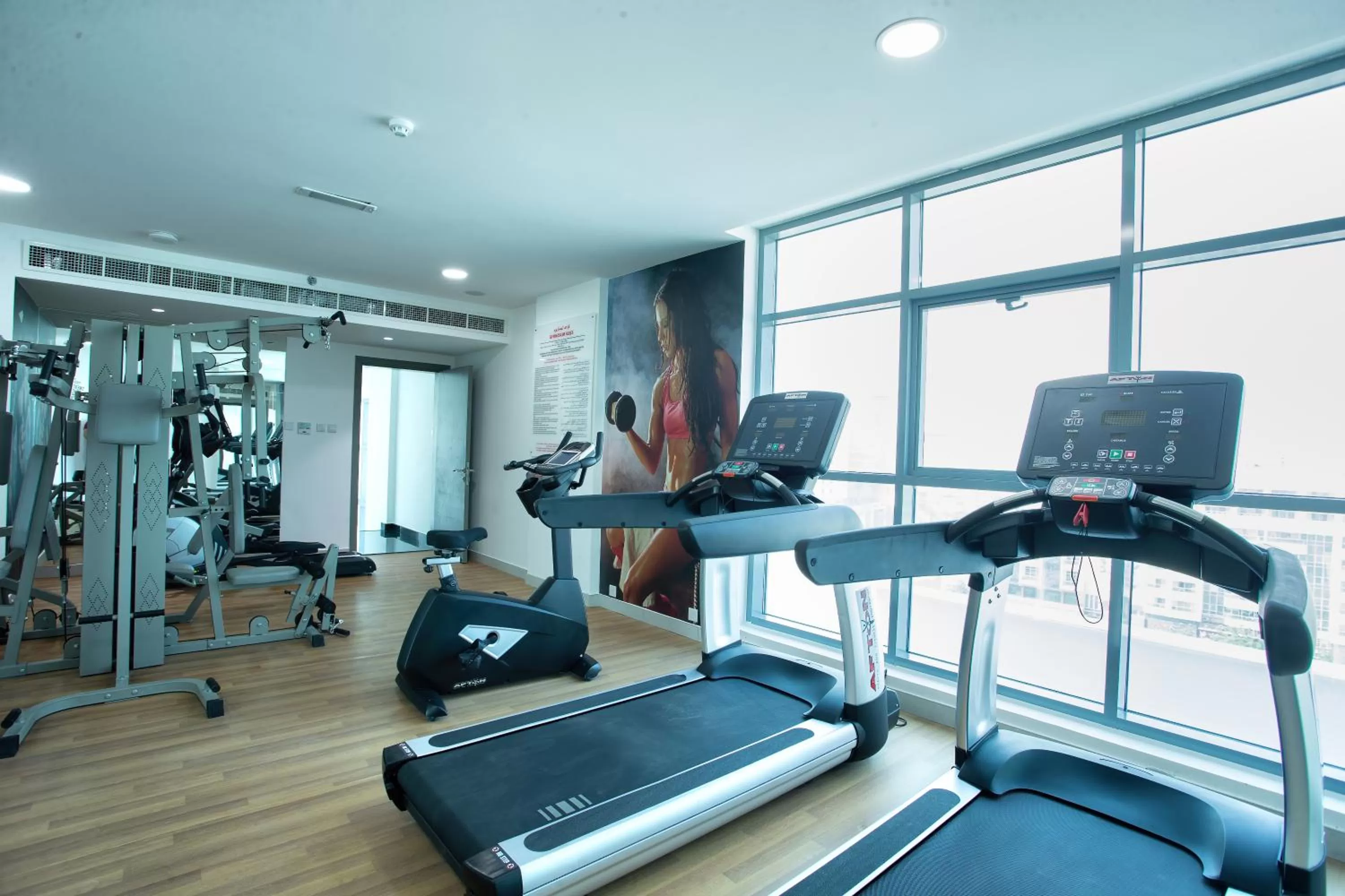 Fitness centre/facilities in City Avenue Al Reqqa Hotel