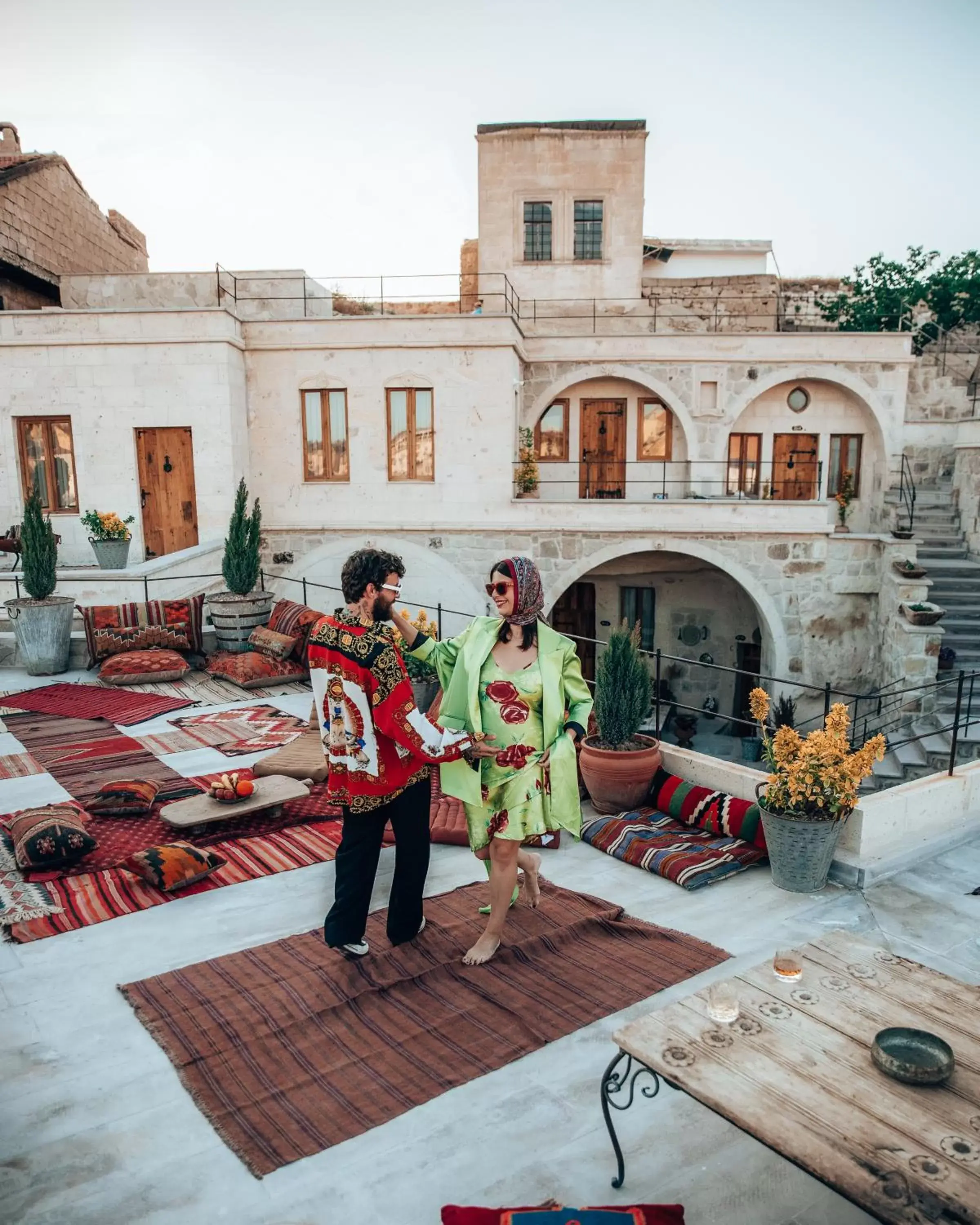 Balcony/Terrace in Doda Artisanal Cave Hotel Adults only