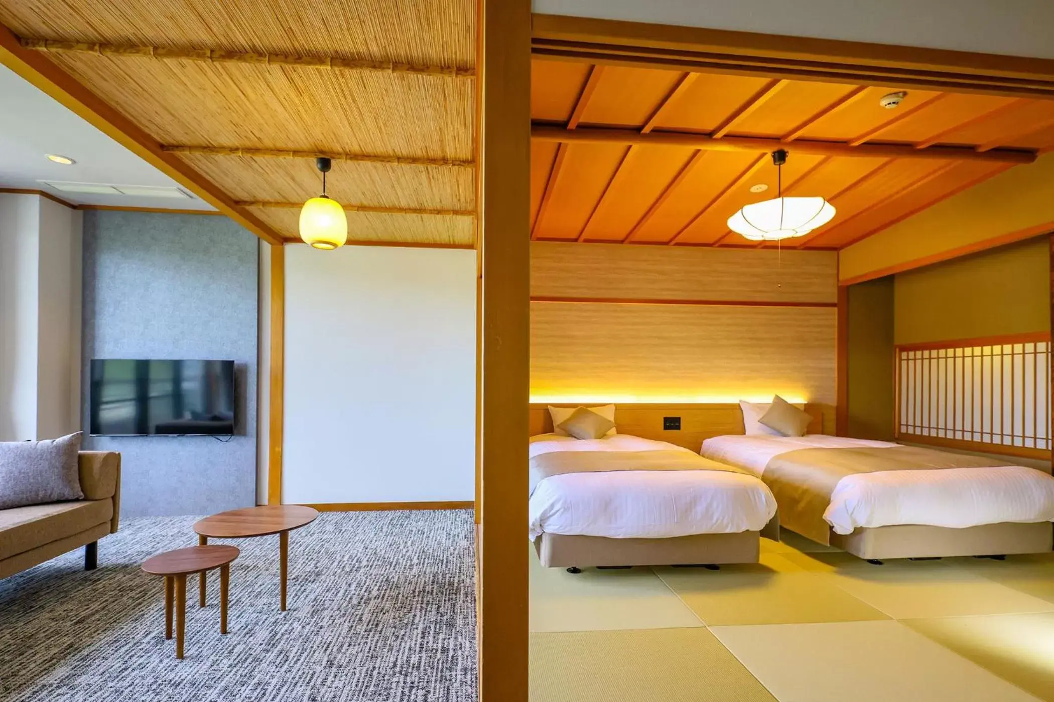 Twin Room with Tatami Area - single occupancy - Annex - Non-Smoking in TAOYA Akiu Twin Room with Tatami Area - single occupancy - Annex - Non-Smoking in TAOYA Akiu