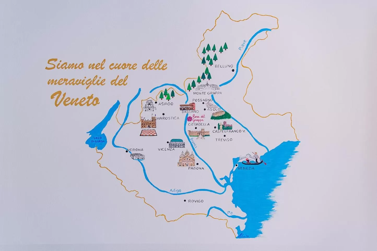 Decorative detail in Rosa del Grappa