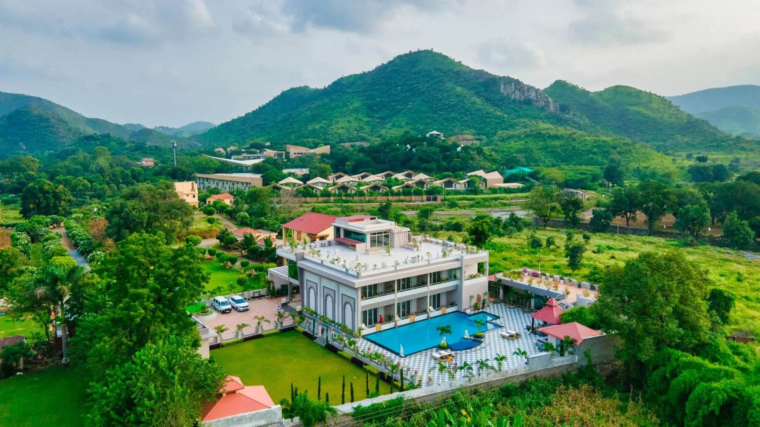 Bird's-eye View in Mountain Creek Udaipur